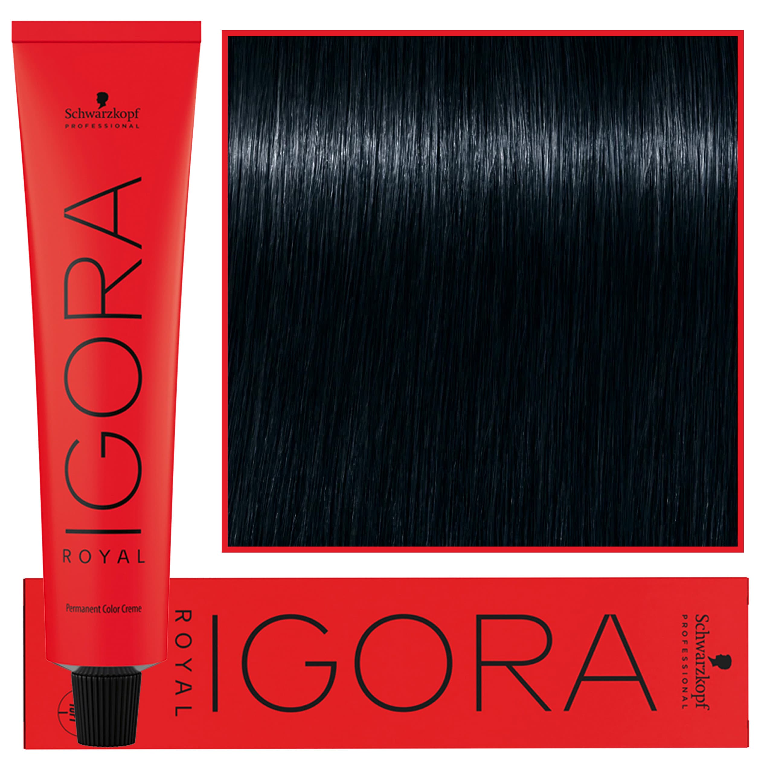 IGORA Royal farba do włosów odcień 1-1 Black Cendré
