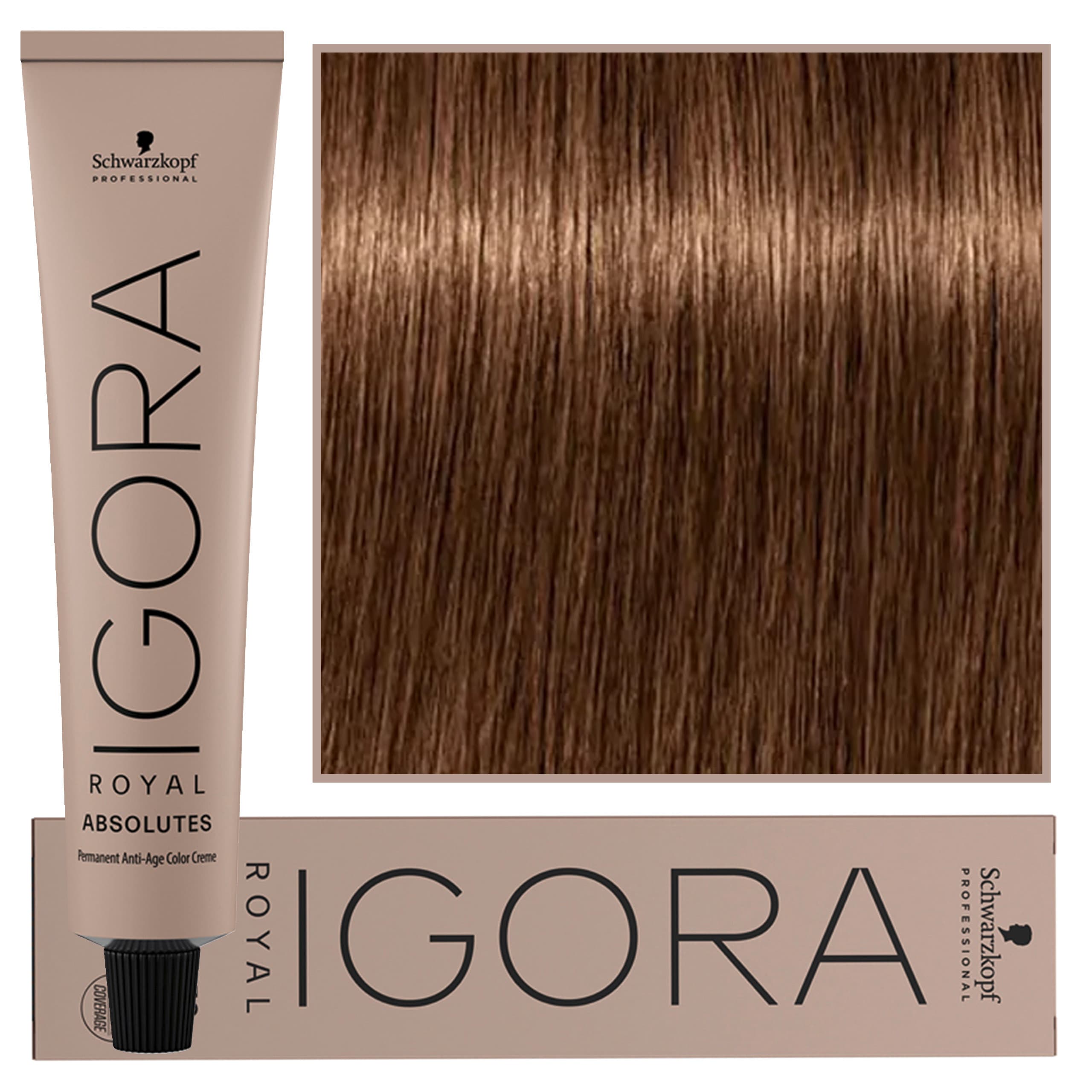 Igora Royal Absolutes - trwała farba do włosów z kolagenem, 6-60 | Ciemny Blond Naturalny Czekoladowy