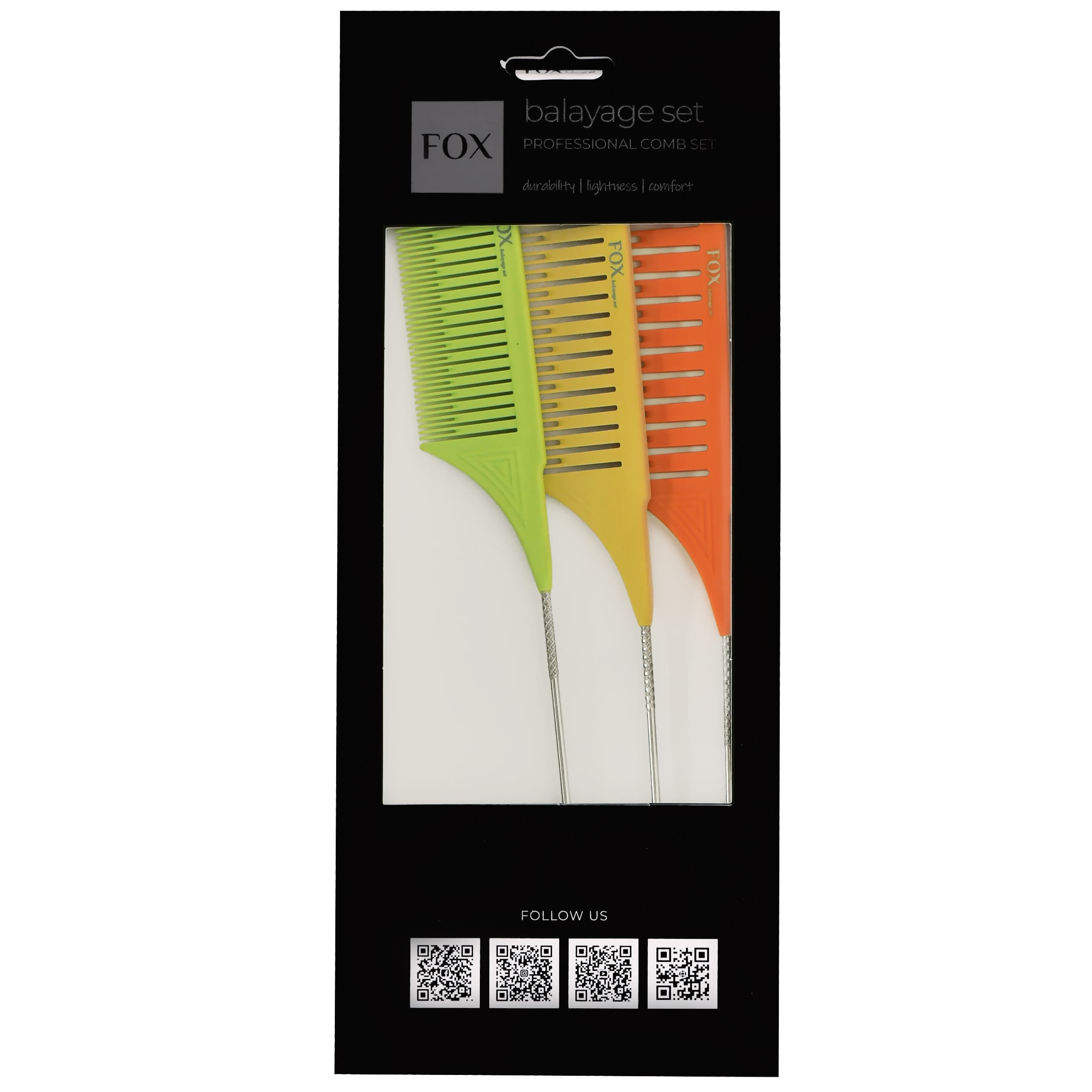 Balayage Set — komplet grzebieni, kolorowy