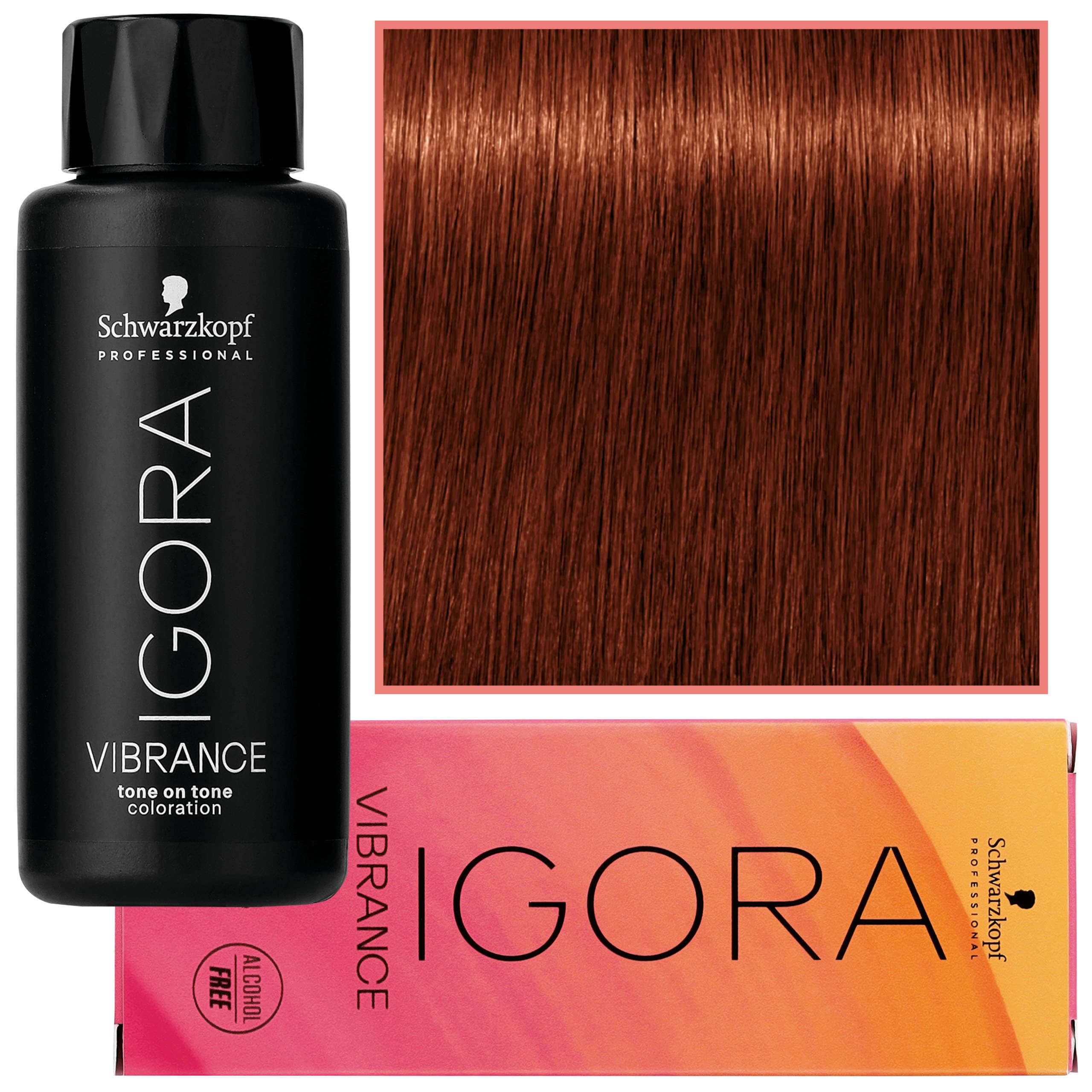 Igora Vibrance – półtrwała farba do włosów bez amoniaku, 6-78 | Ciemny Blond Miedziany Czerwony