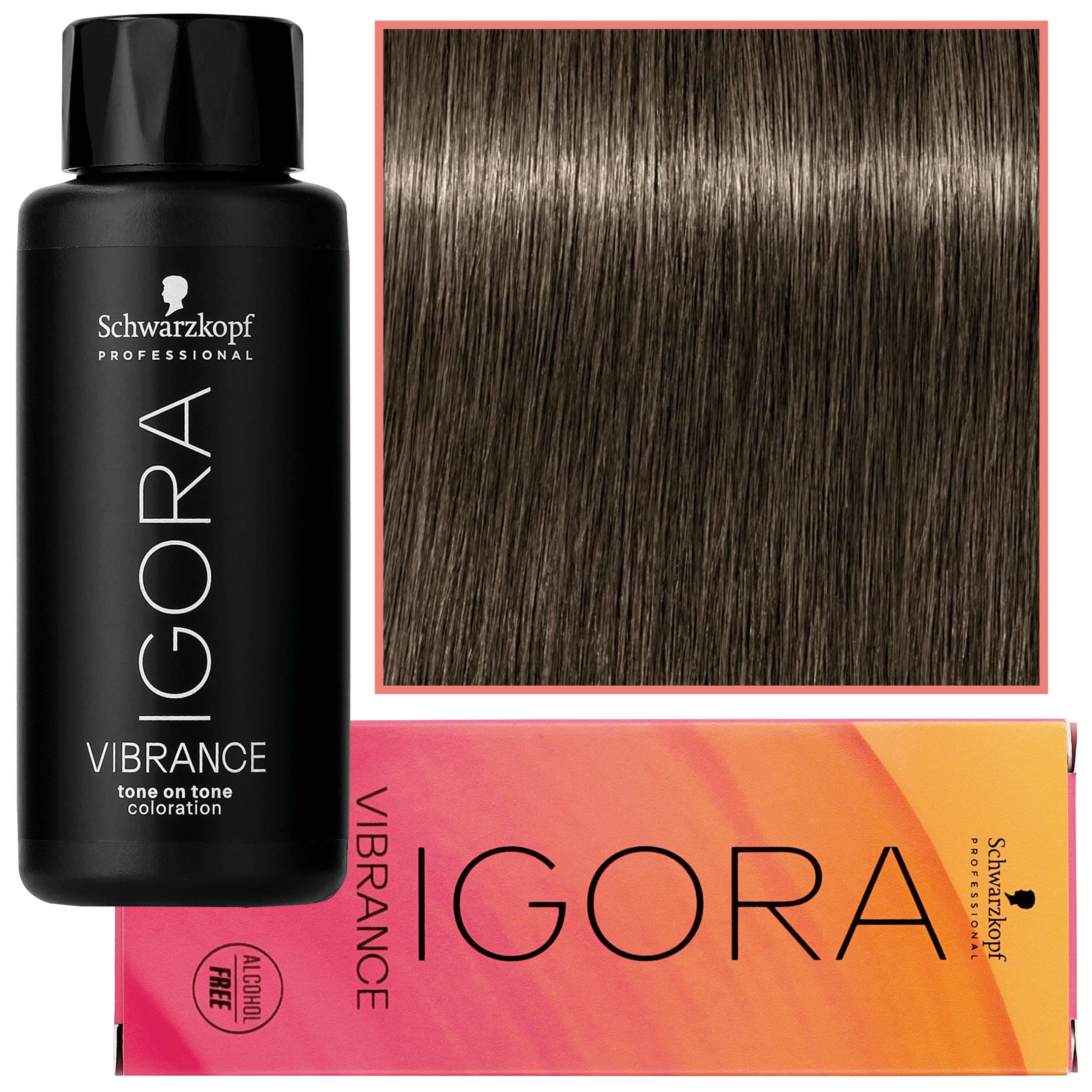 Igora Vibrance – półtrwała farba do włosów bez amoniaku, 7-1 | Średni Blond Cendre