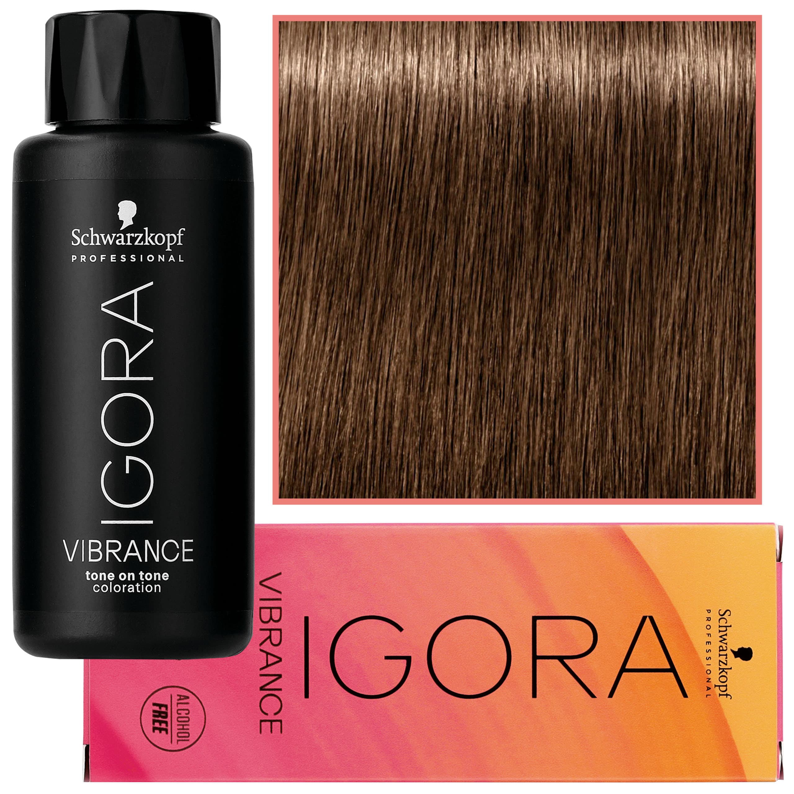 Igora Vibrance – półtrwała farba do włosów bez amoniaku, 7-4 | Średni Blond Beżowy