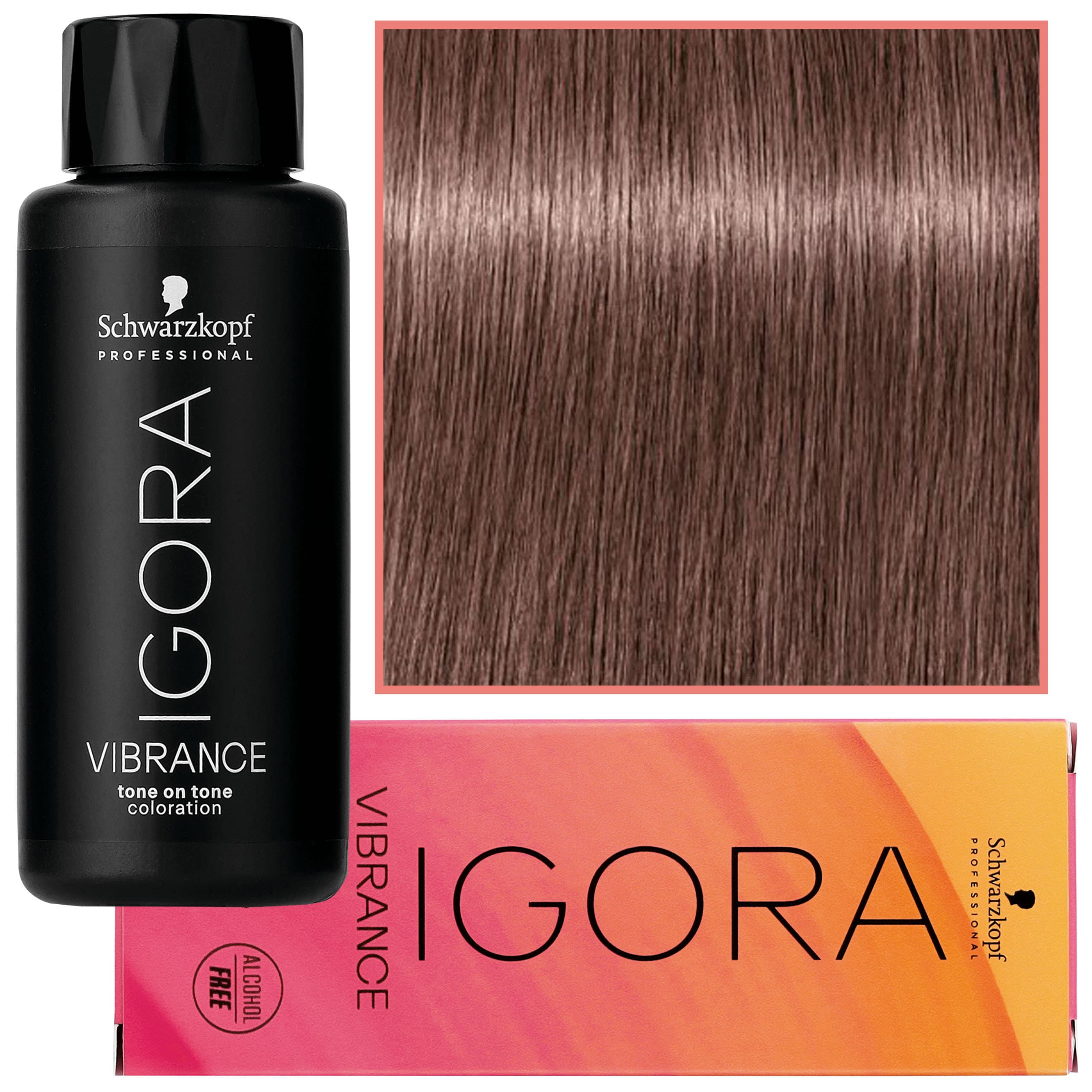 Igora Vibrance – półtrwała farba do włosów bez amoniaku, 7-48 | Średni Blond Beżowo-Czerwony