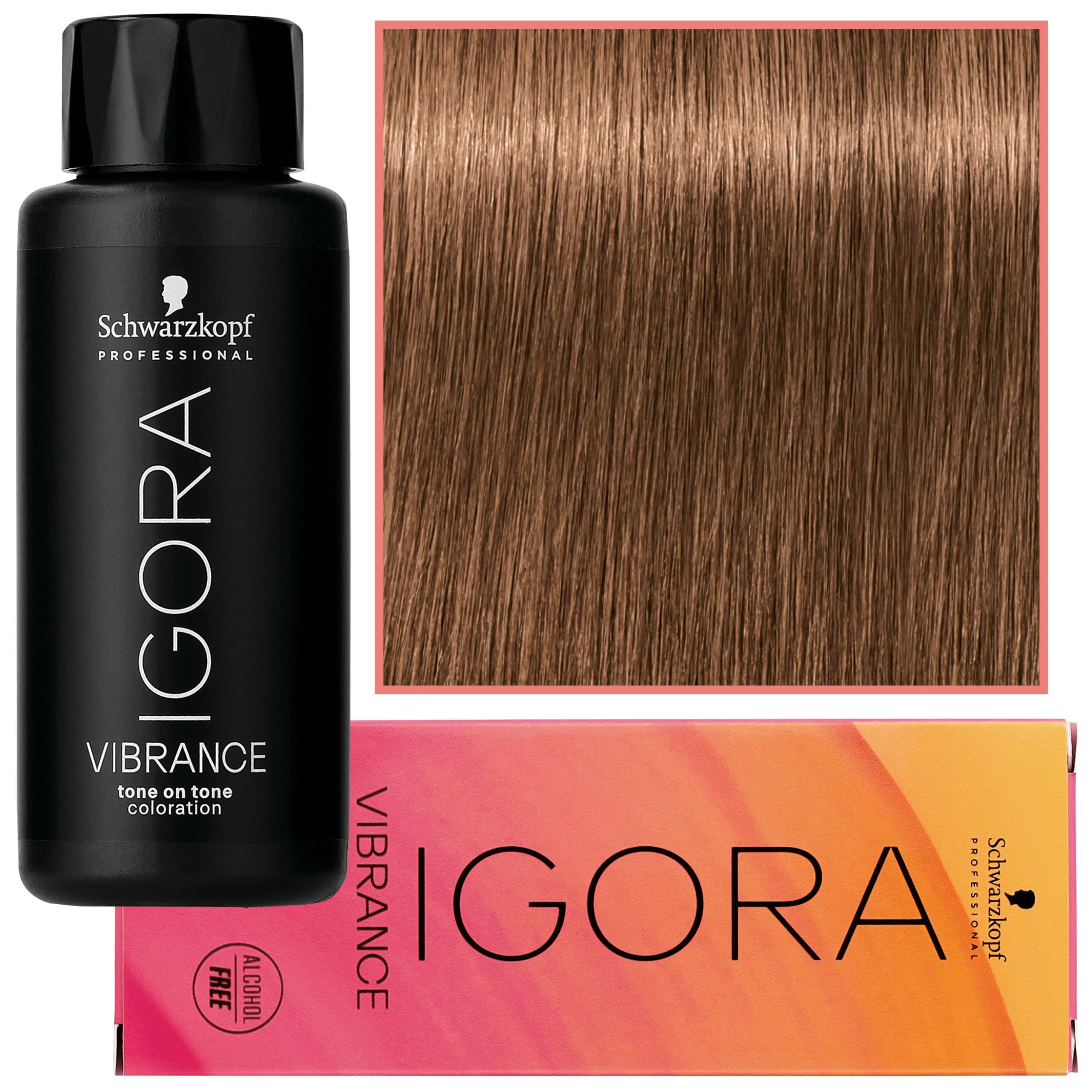 Igora Vibrance – półtrwała farba do włosów bez amoniaku, 7-65 | Średni Blond Czekoladowo-Złoty