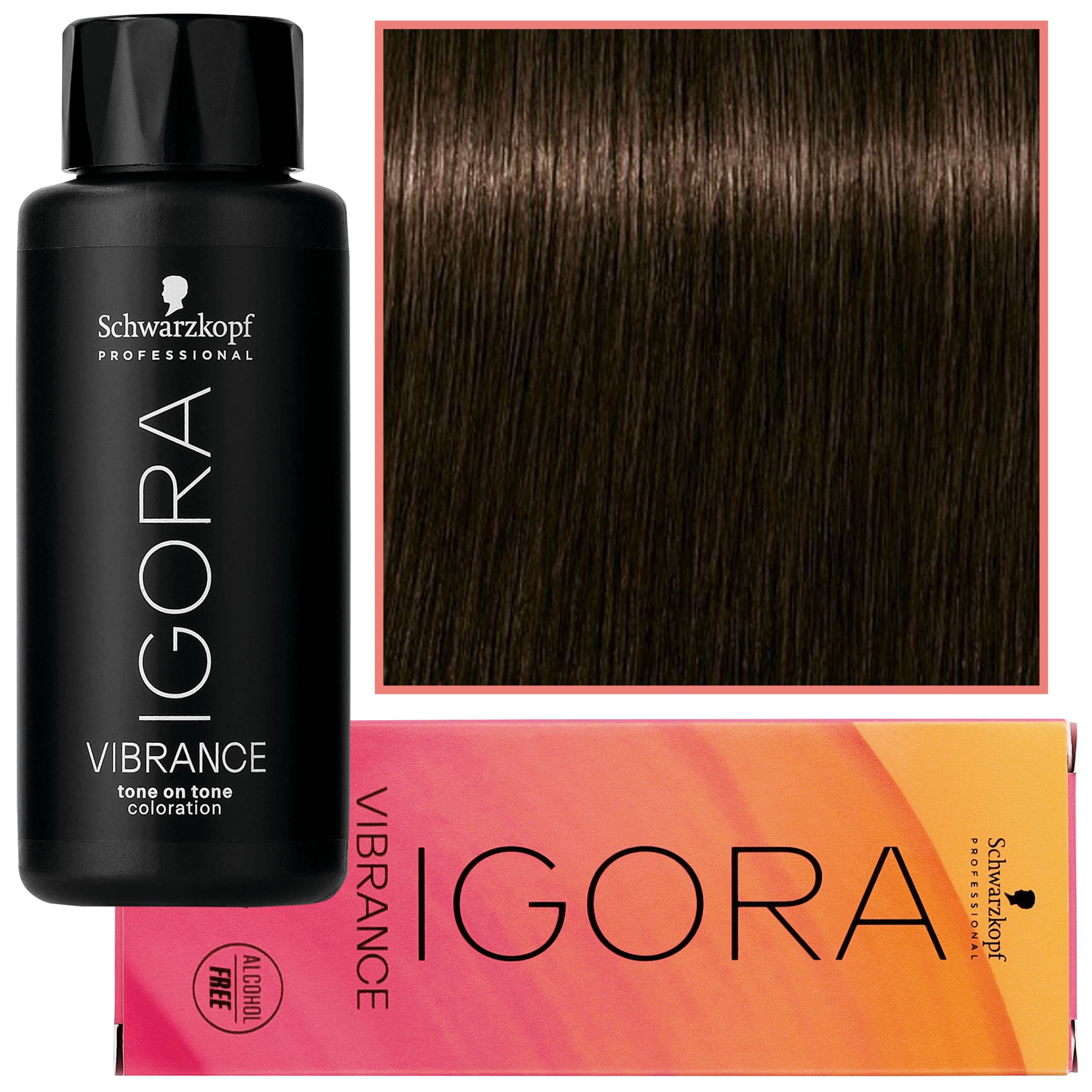 Igora Vibrance – półtrwała farba do włosów bez amoniaku, 4-46 | Średni Brąz Cendre Czekoladowy