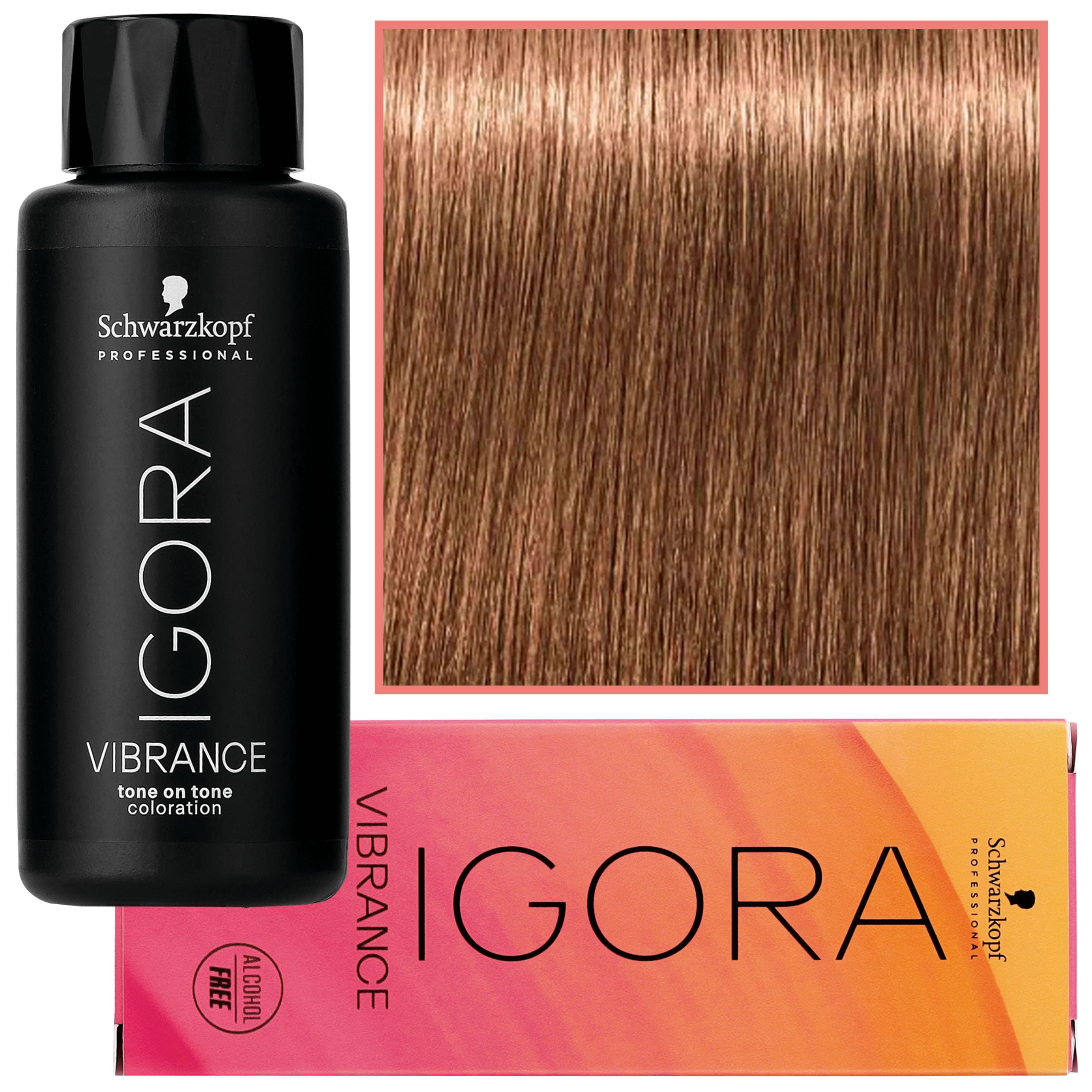 Igora Vibrance – półtrwała farba do włosów bez amoniaku, 8-46 | Jasny Blond Beżowo-Czekoladowy