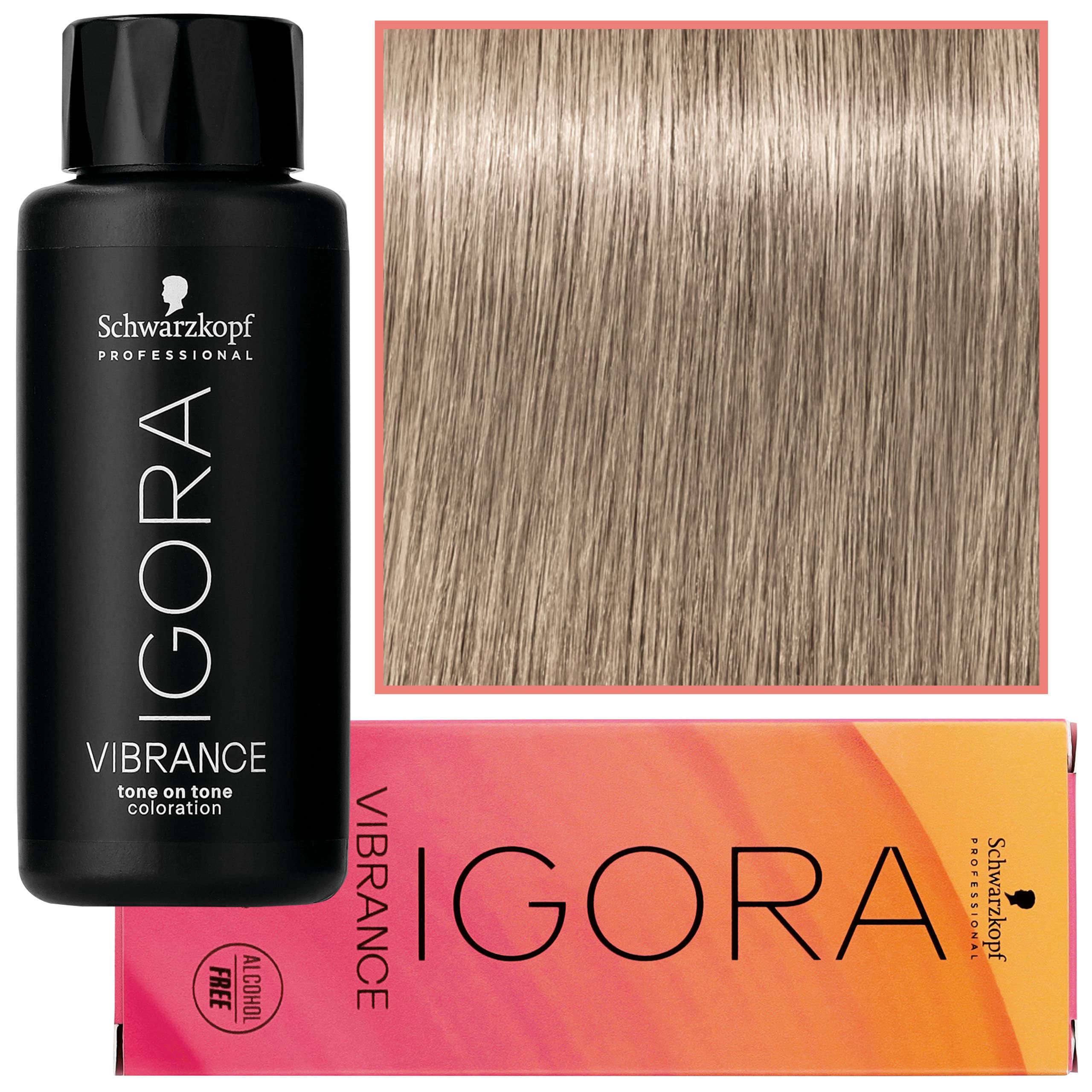 Igora Vibrance – półtrwała farba do włosów bez amoniaku, 9-1 | Ekstra Jasny Blond Cendre