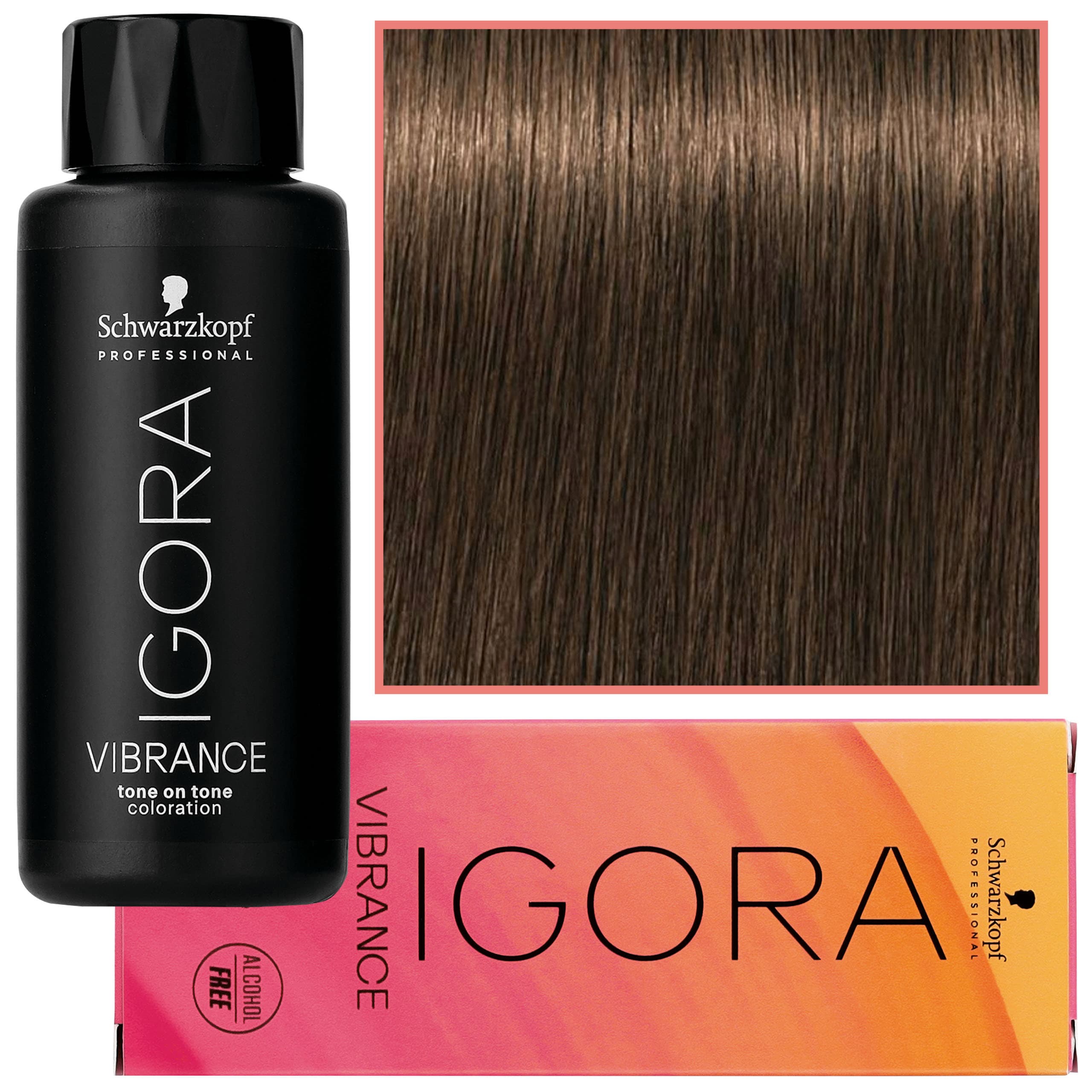 Igora Vibrance – półtrwała farba do włosów bez amoniaku, 5-4 | Jasny Brąz Beżowy