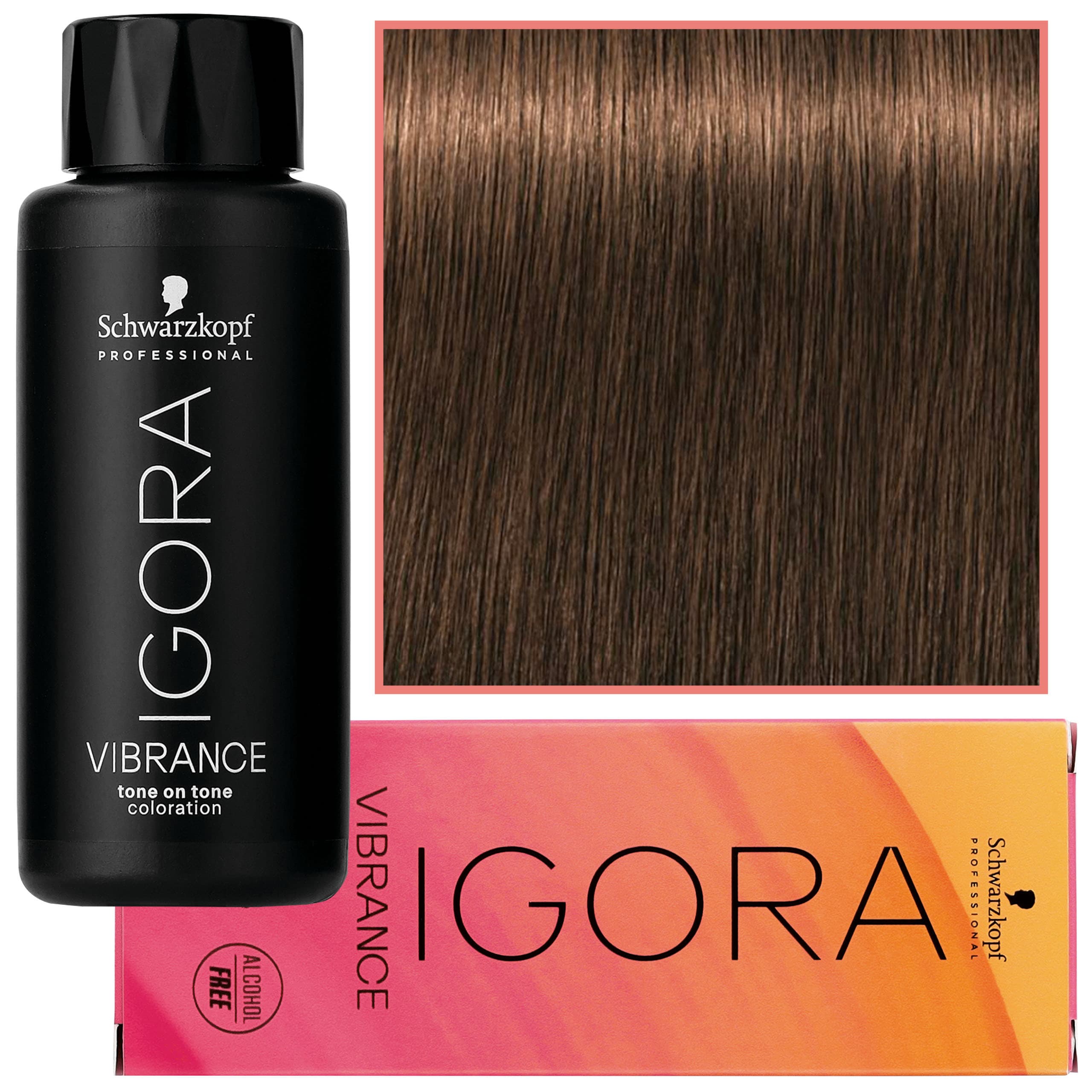 Igora Vibrance – półtrwała farba do włosów bez amoniaku, 5-5 | Jasny Brąz Złoty
