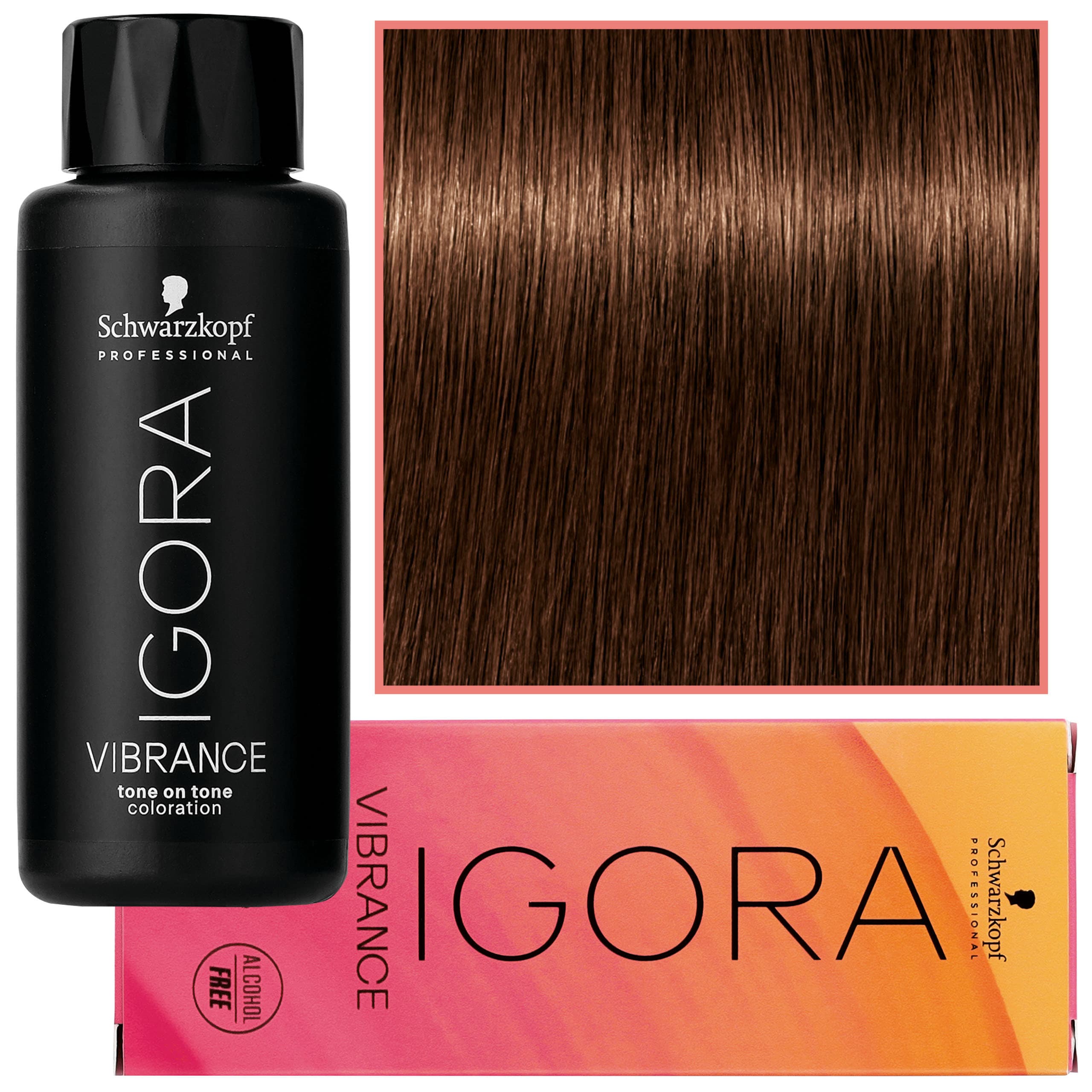Igora Vibrance – półtrwała farba do włosów bez amoniaku, 5-57 | Jasny Brąz Złoto-Miedziany