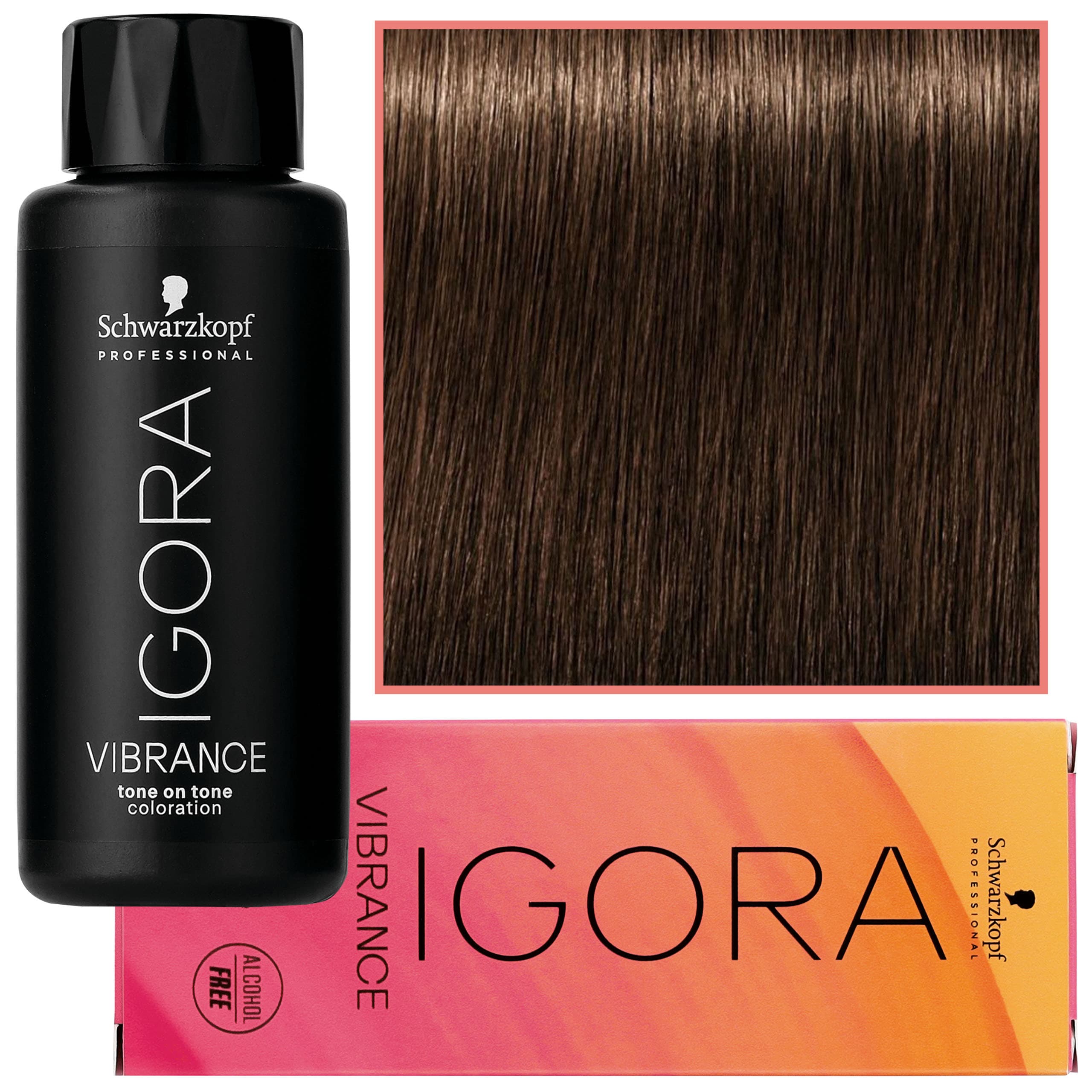 Igora Vibrance – półtrwała farba do włosów bez amoniaku, 5-65 | Jasny Brąz Czekoladowo-Złoty
