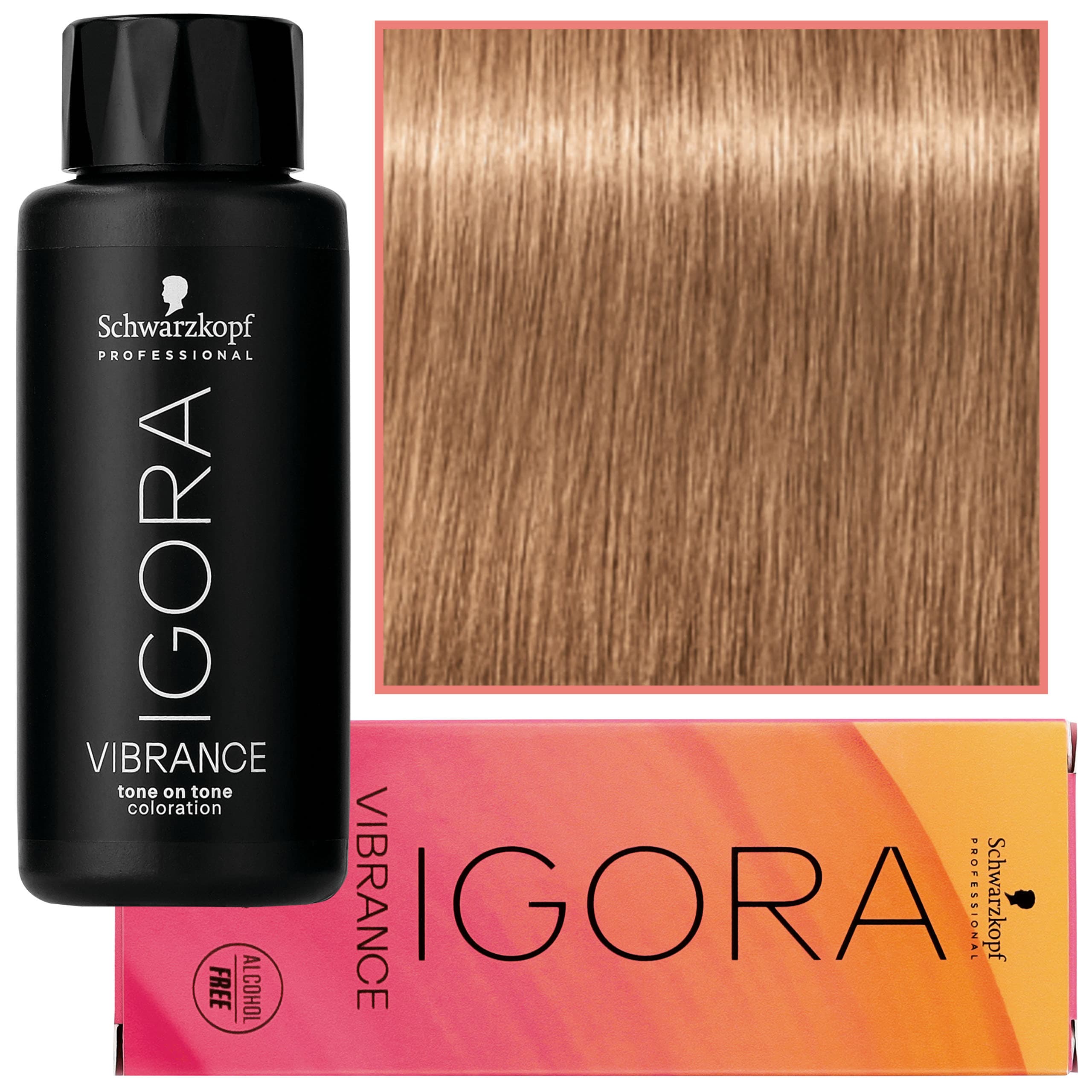 Igora Vibrance – półtrwała farba do włosów bez amoniaku, 9-65 | Ekstra Jasny Blond Czekoladowo-Złoty