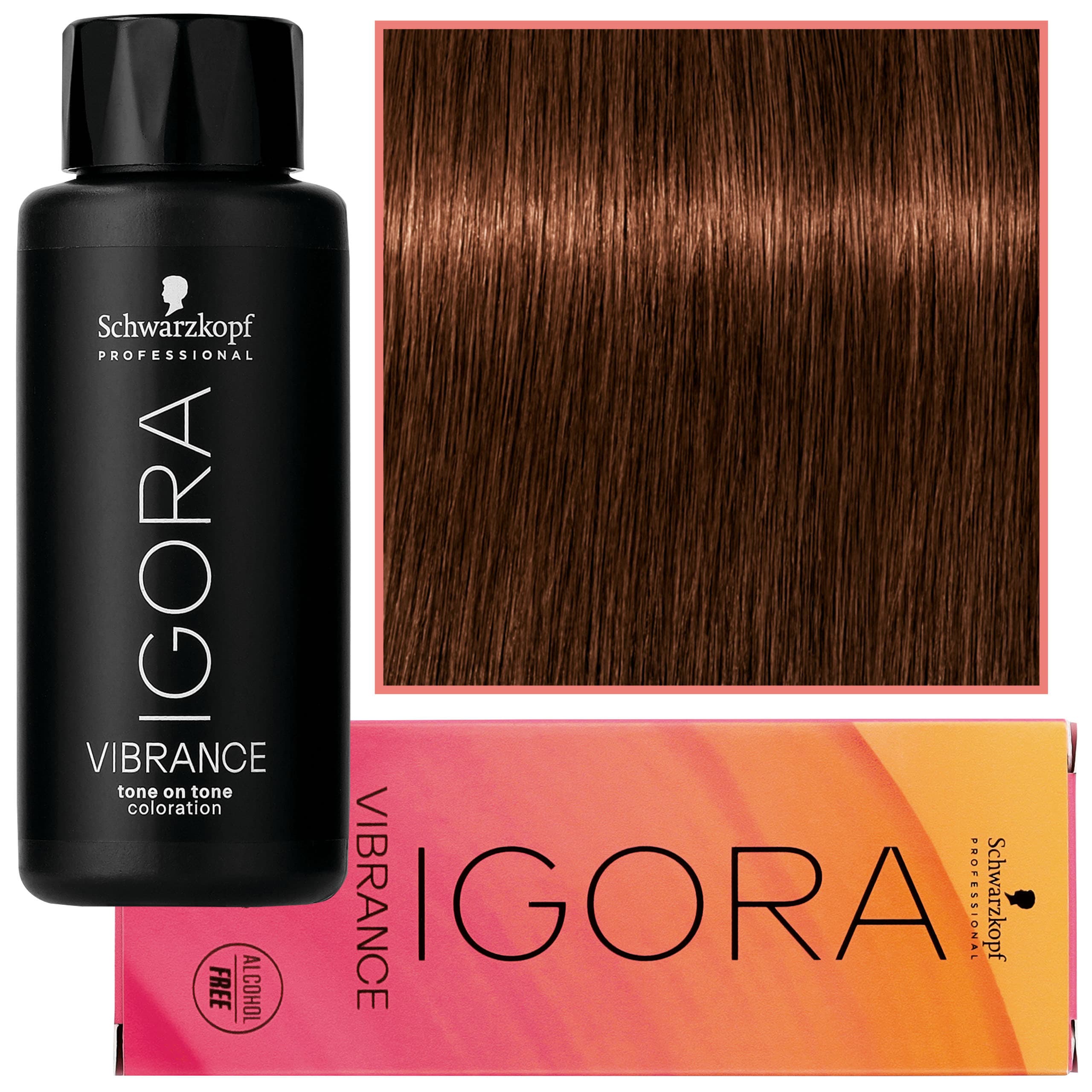 Igora Vibrance – półtrwała farba do włosów bez amoniaku, 5-7 | Jasny Brąz Miedziany