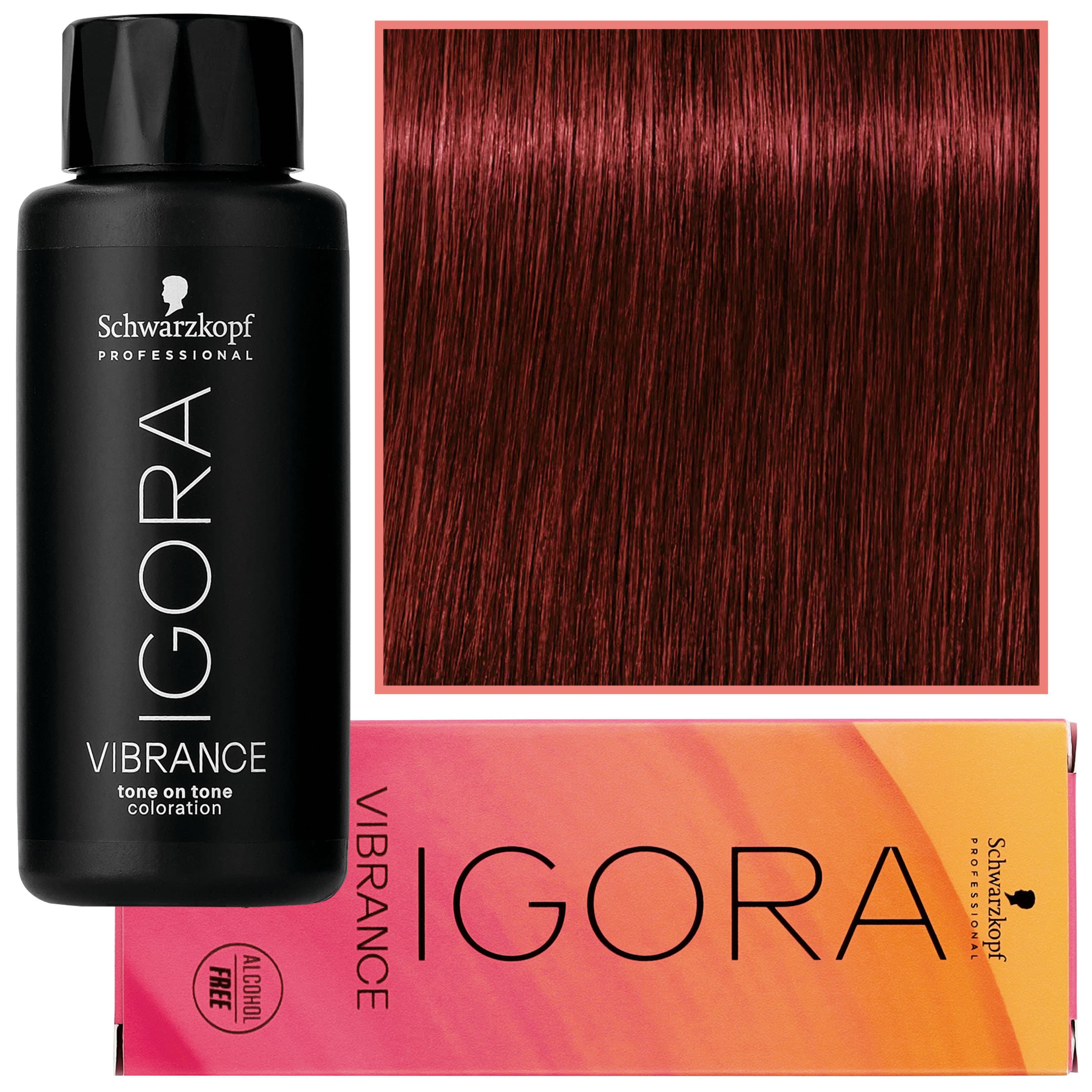 Igora Vibrance – półtrwała farba do włosów bez amoniaku, 5-88 | Jasny Brąz Czerwony Esktra
