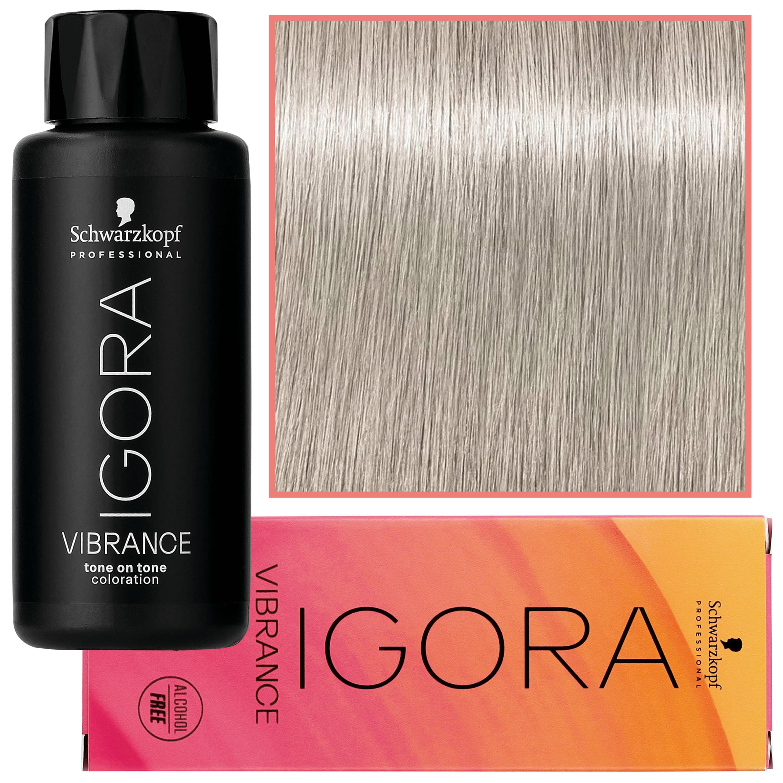 Igora Vibrance – półtrwała farba do włosów bez amoniaku, 9,5-1 | Perłowy Szary Blond