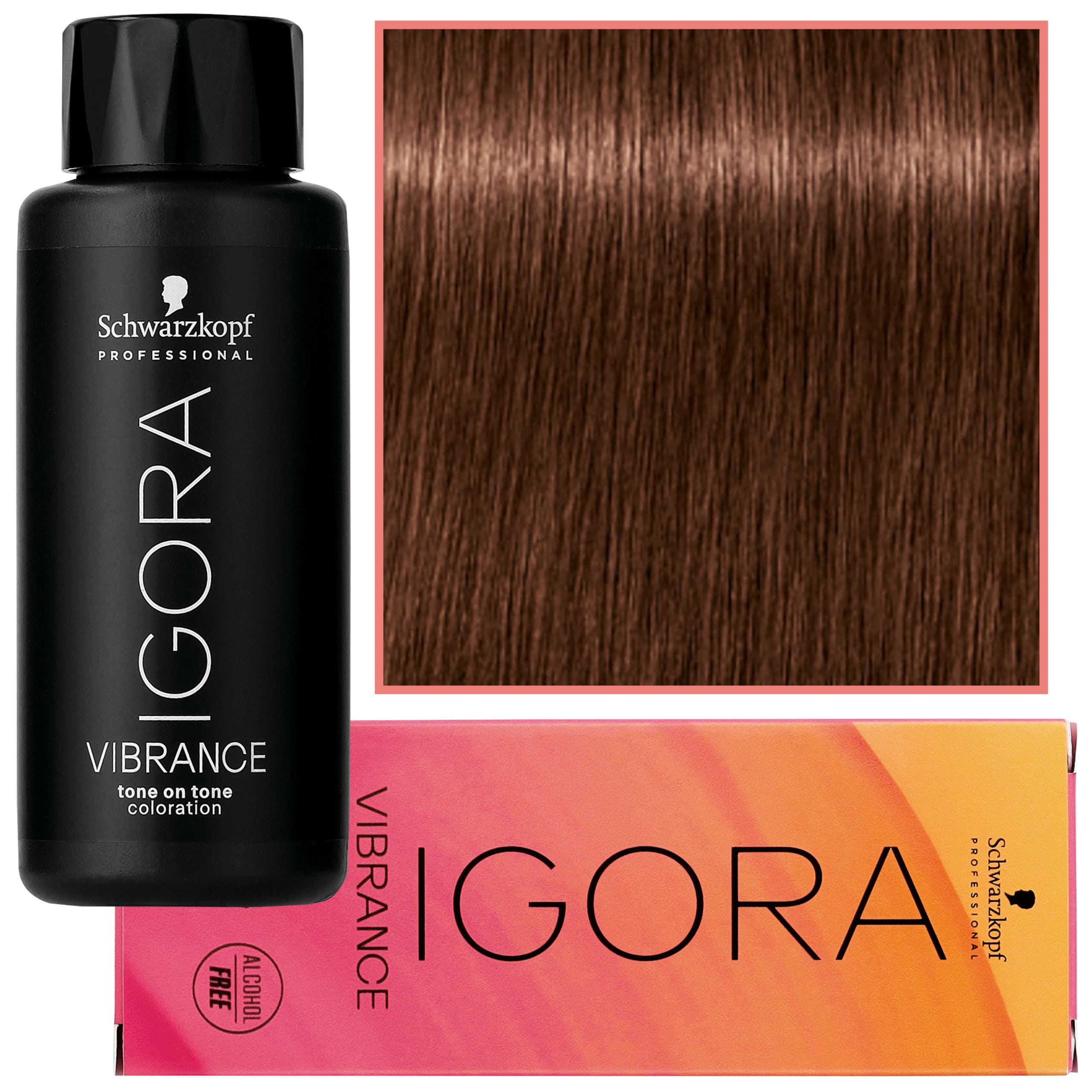 Igora Vibrance – półtrwała farba do włosów bez amoniaku, 6-68 | Ciemny Blond Czekoladowy Czerwony