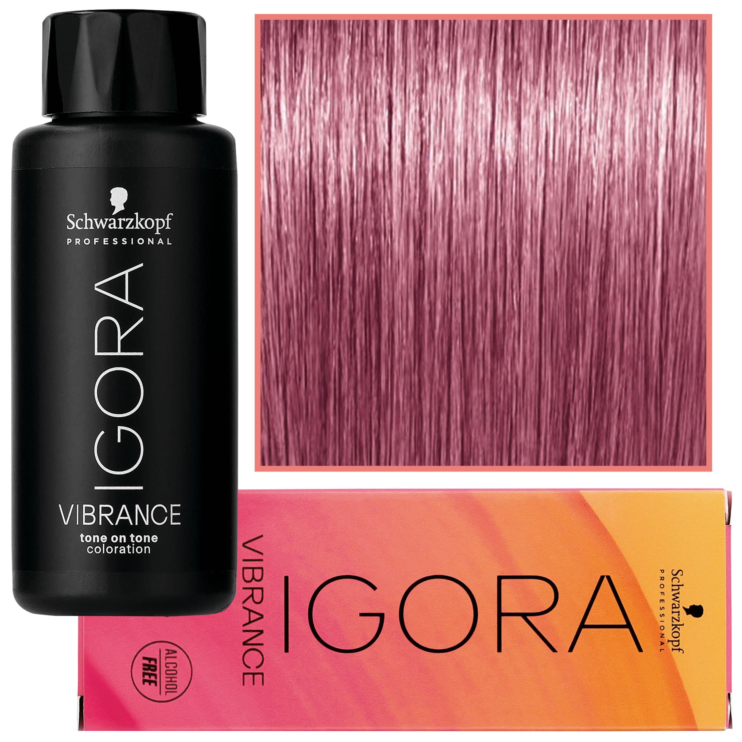 Igora Vibrance – półtrwała farba do włosów bez amoniaku, 9,5-98 | Fioletowo-Czerwony