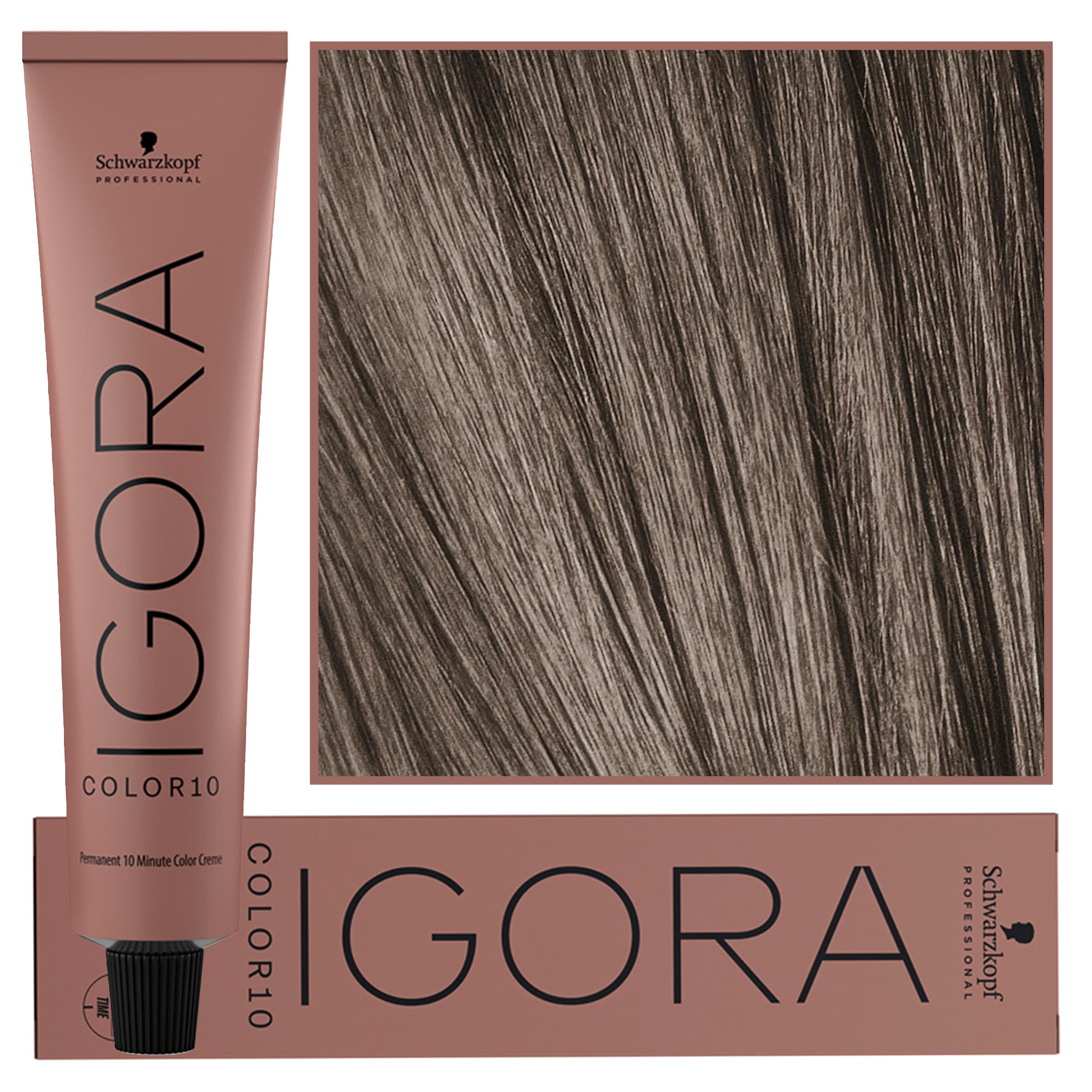 Igora Royal Color 10 – 10-minutowa farba do włosów, 7-12 | Średni Blond Cendre Popielaty