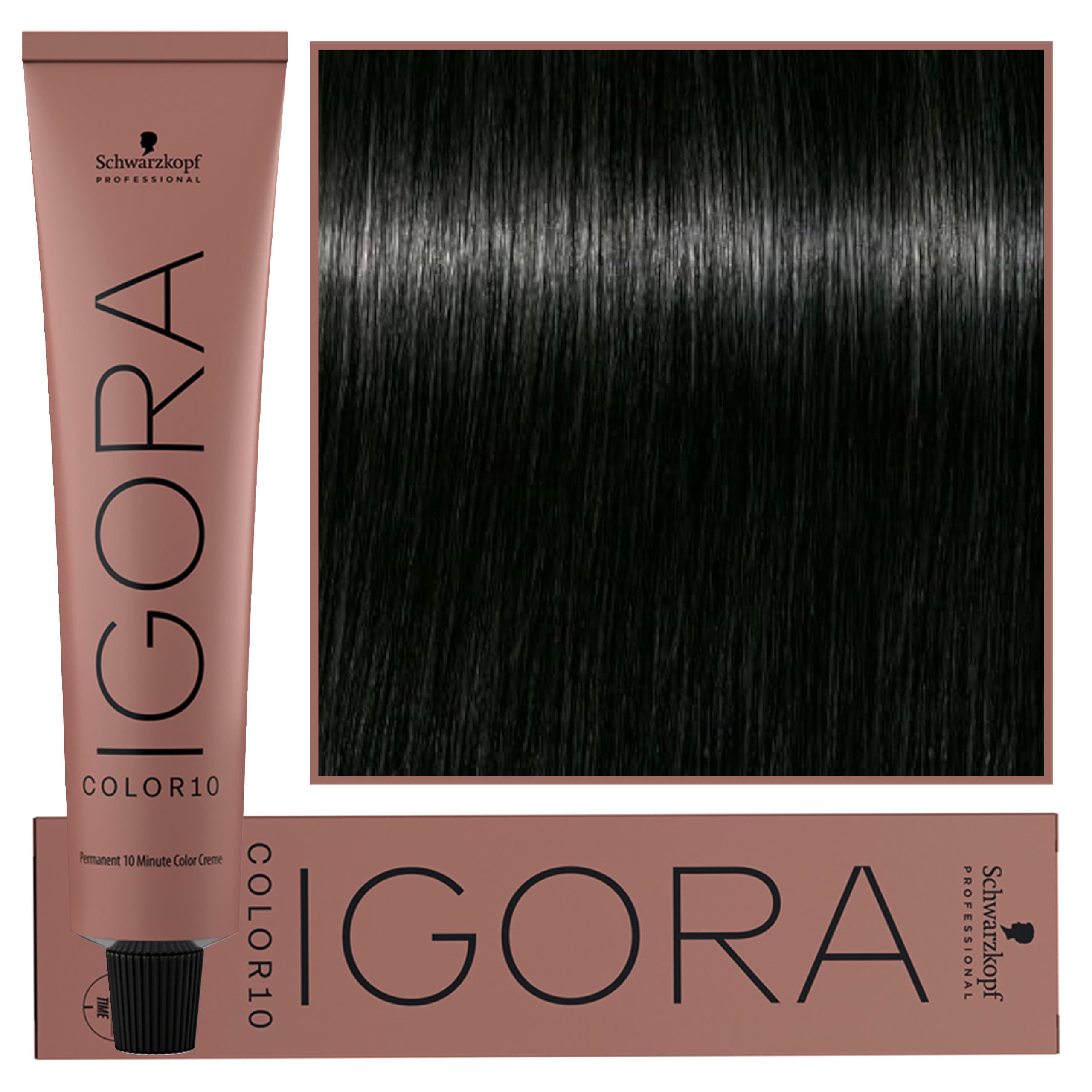 Igora Royal Color 10 – 10-minutowa farba do włosów, 3-0 | Ciemny Brąz Naturalny