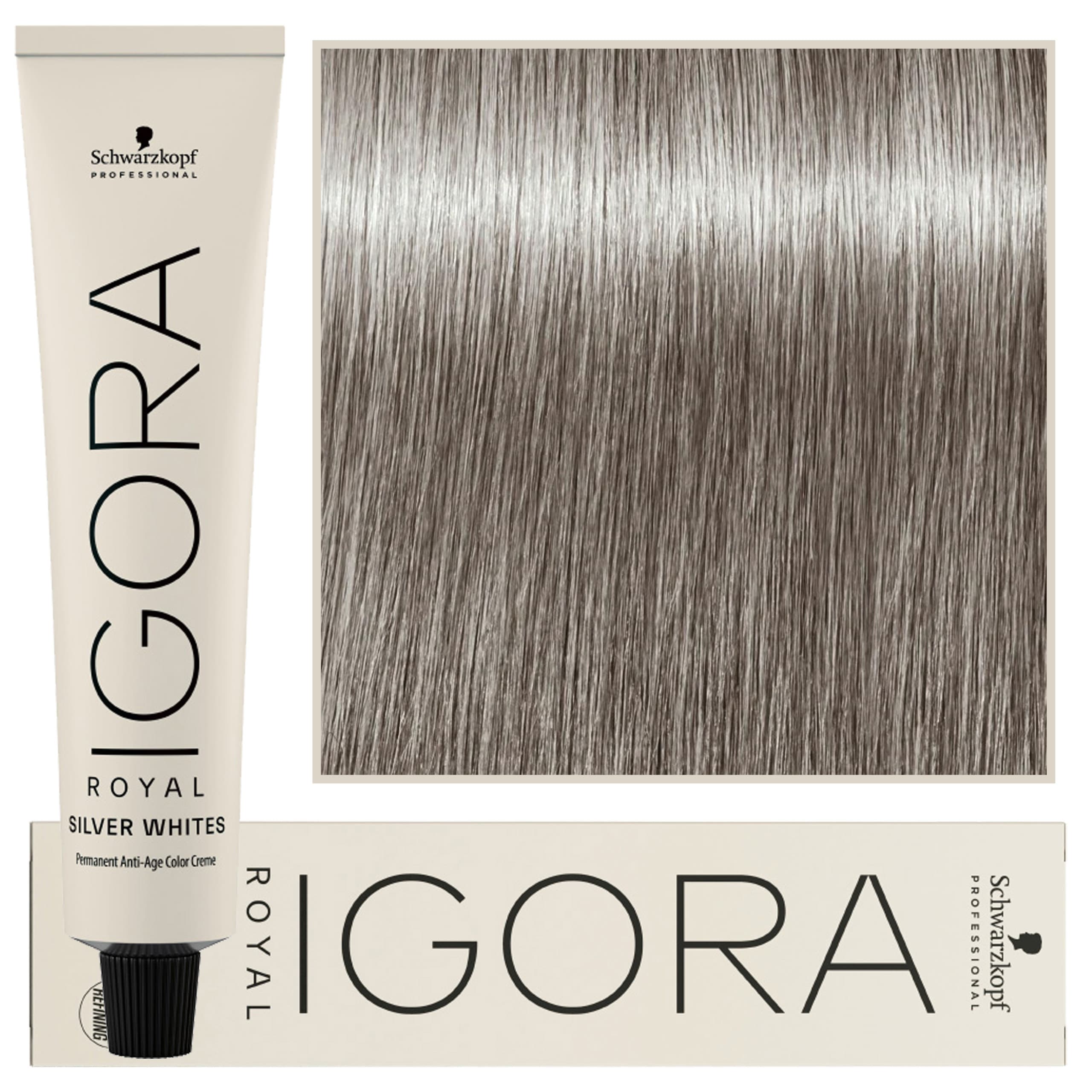 Igora Silver Whites – farba tonująca do włosów siwych, Dove Grey | Gołębi Szary