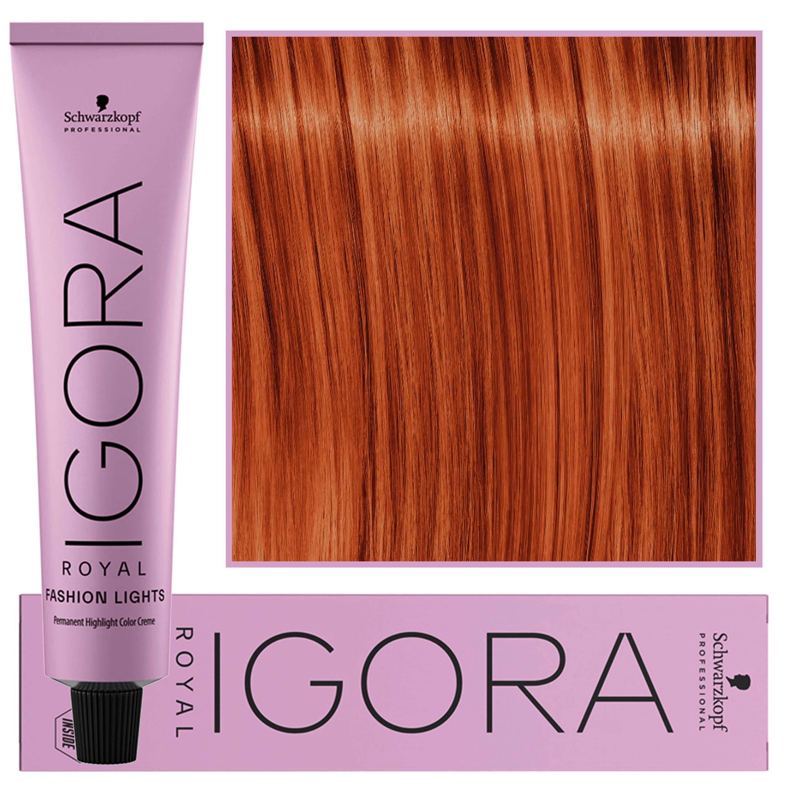 Igora Royal Fashion Lights – nadająca blasku farba do włosów, L-77 | Miedziany Ekstra