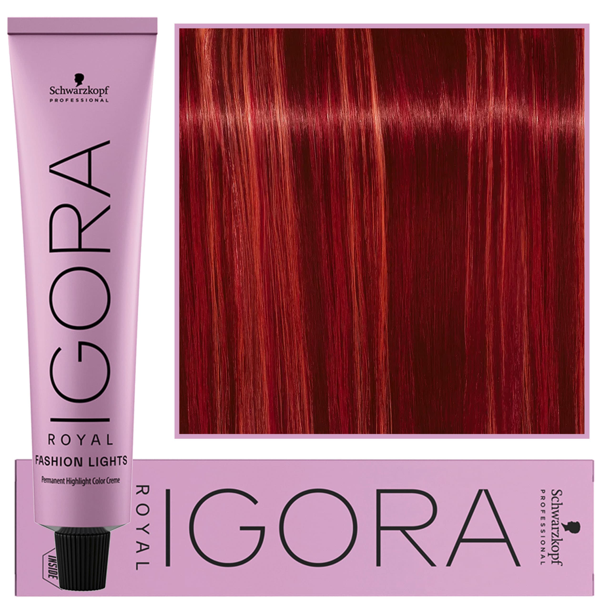 Igora Royal Fashion Lights – nadająca blasku farba do włosów, L-88 | Czerwony Ekstra