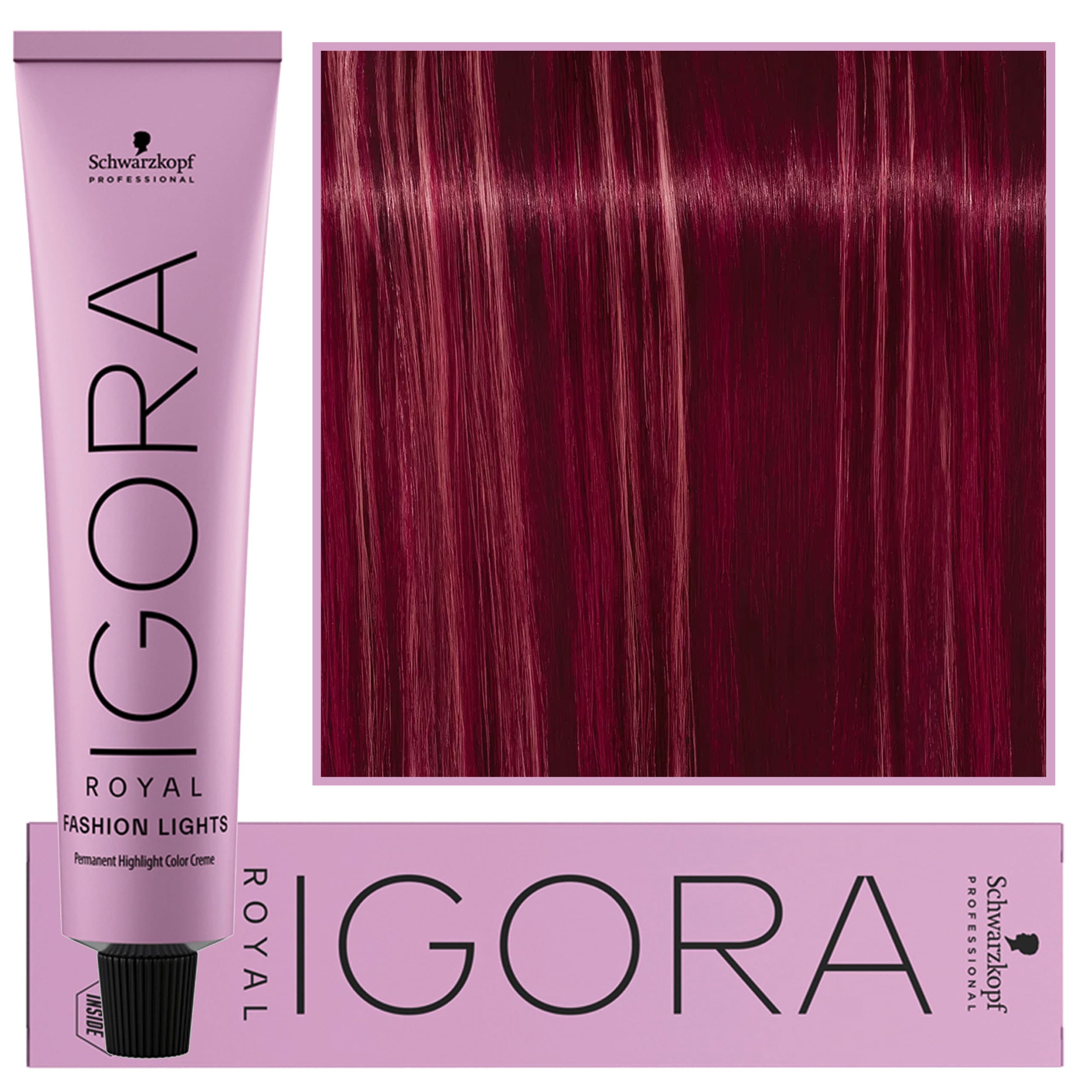 Igora Royal Fashion Lights – nadająca blasku farba do włosów, L-89 | Czerwno-Fioletowy