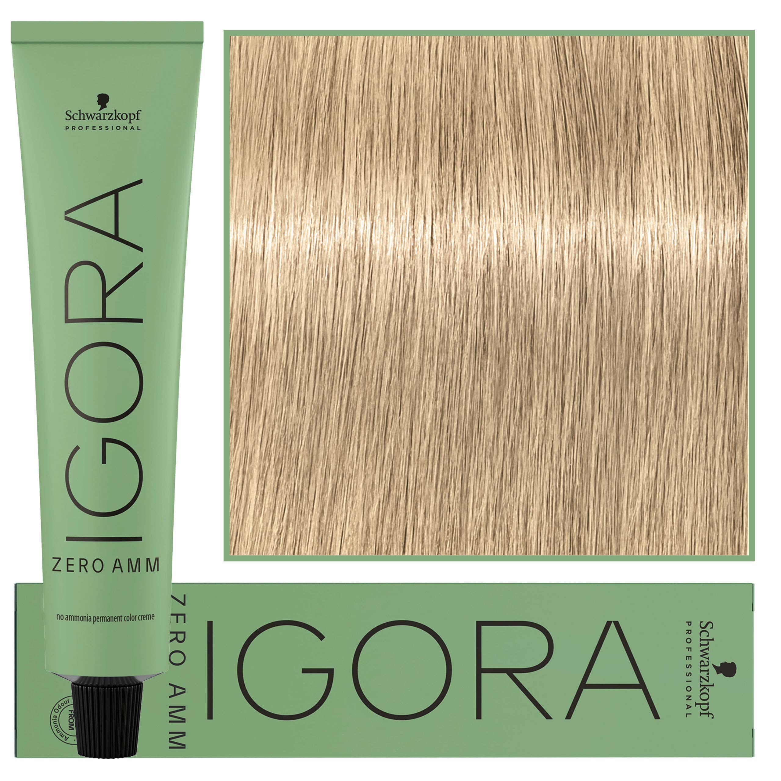 Igora Zero Amm - profesjonalna farba do włosów bez amoniaku, 10-14 | Ultra Blond Cendre Beżowy