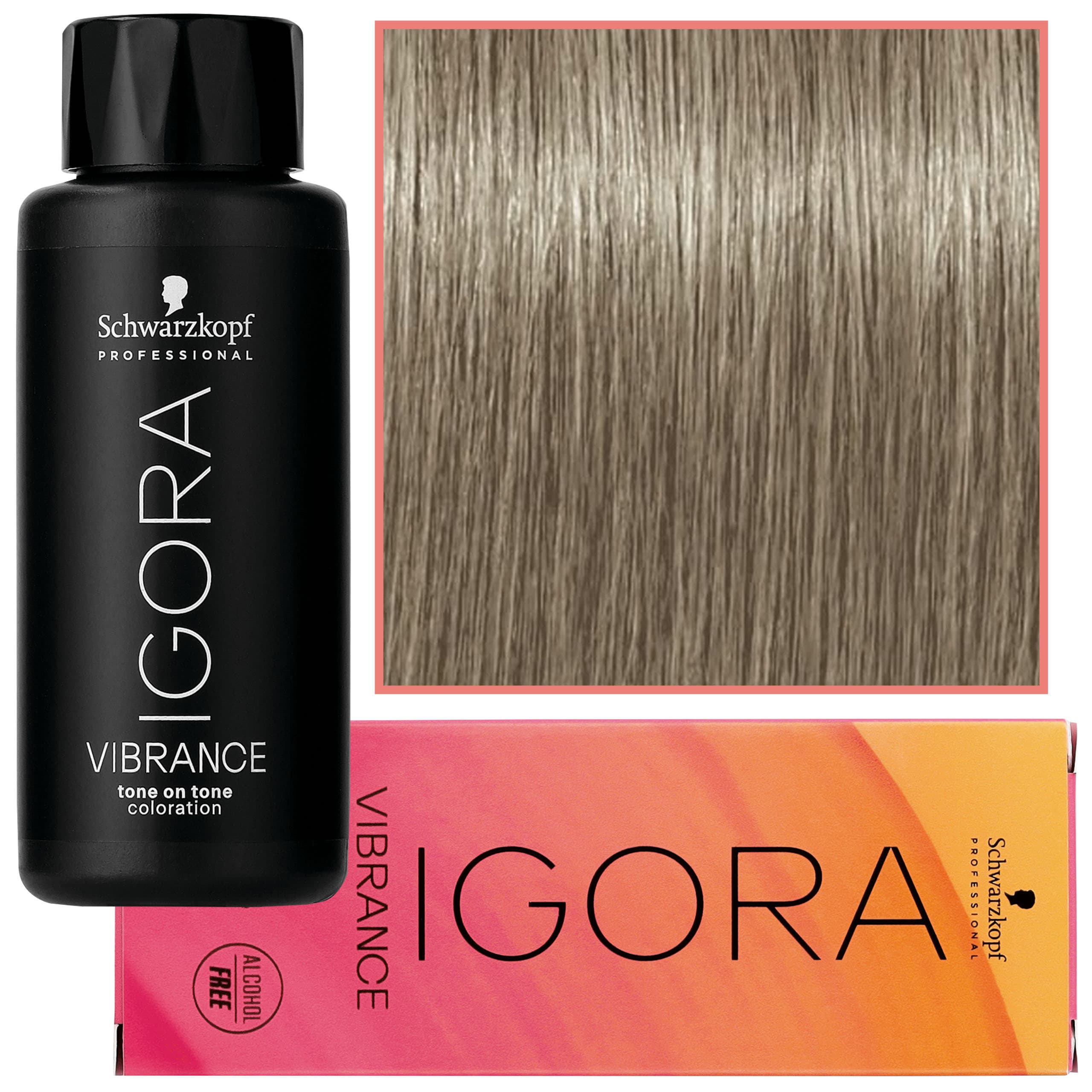 Igora Vibrance – półtrwała farba do włosów bez amoniaku, 9,5-24 | Popielaty Beżowy