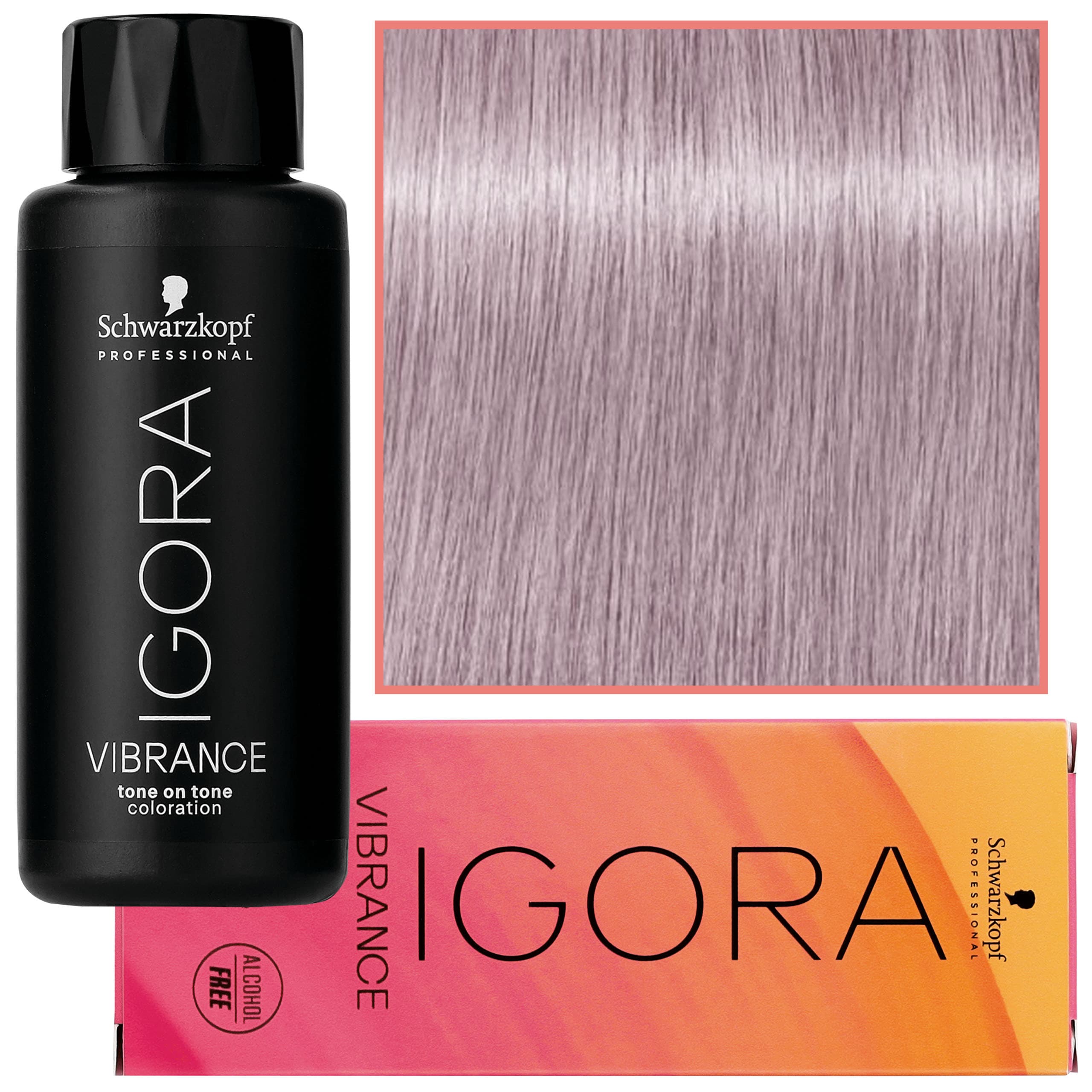 Igora Vibrance – półtrwała farba do włosów bez amoniaku, 10-91 | Fiolet Cendre Delikatny