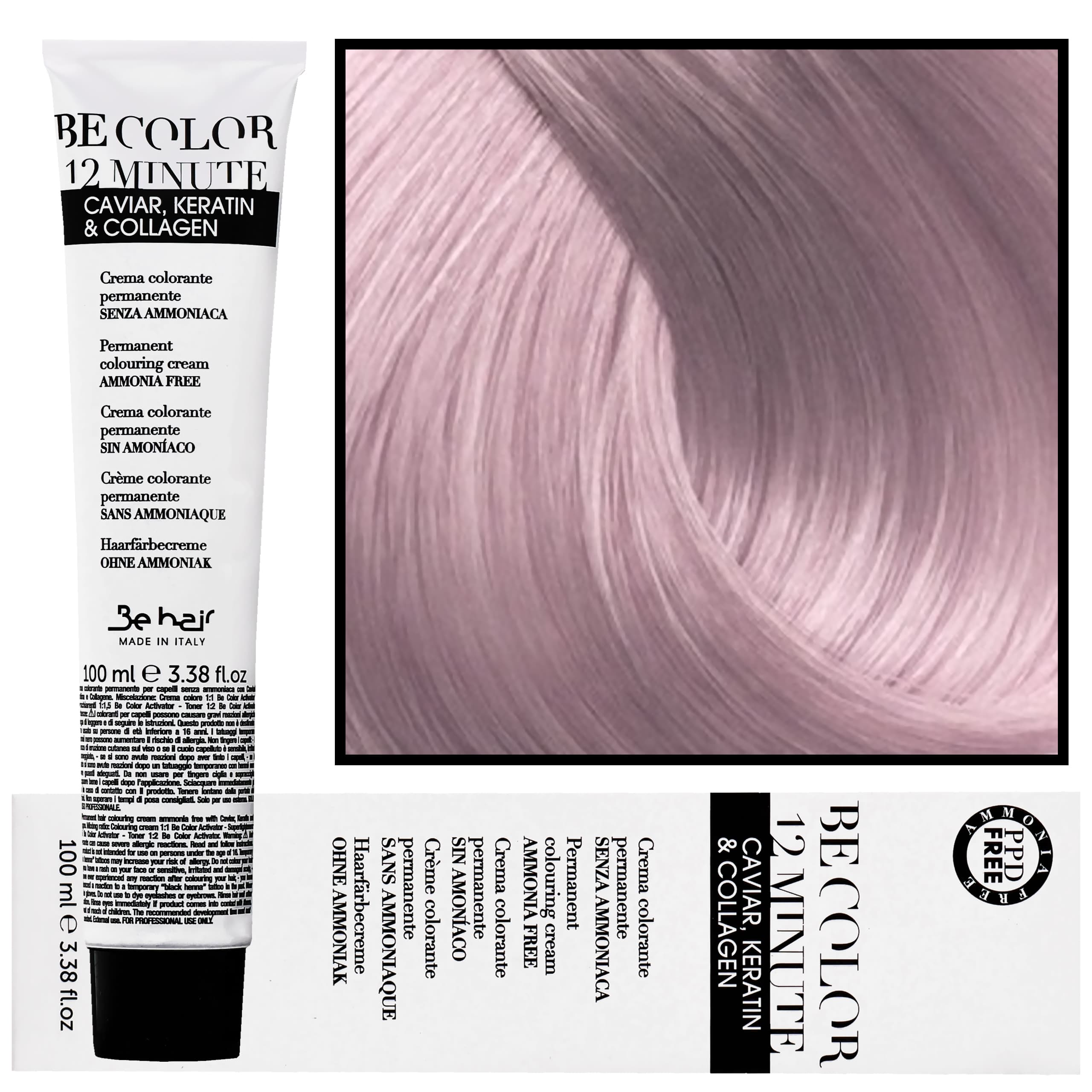 Be Color 12 minute - farba do włosów bez amoniaku, 11,7 | Super Blond Platynowy Irys