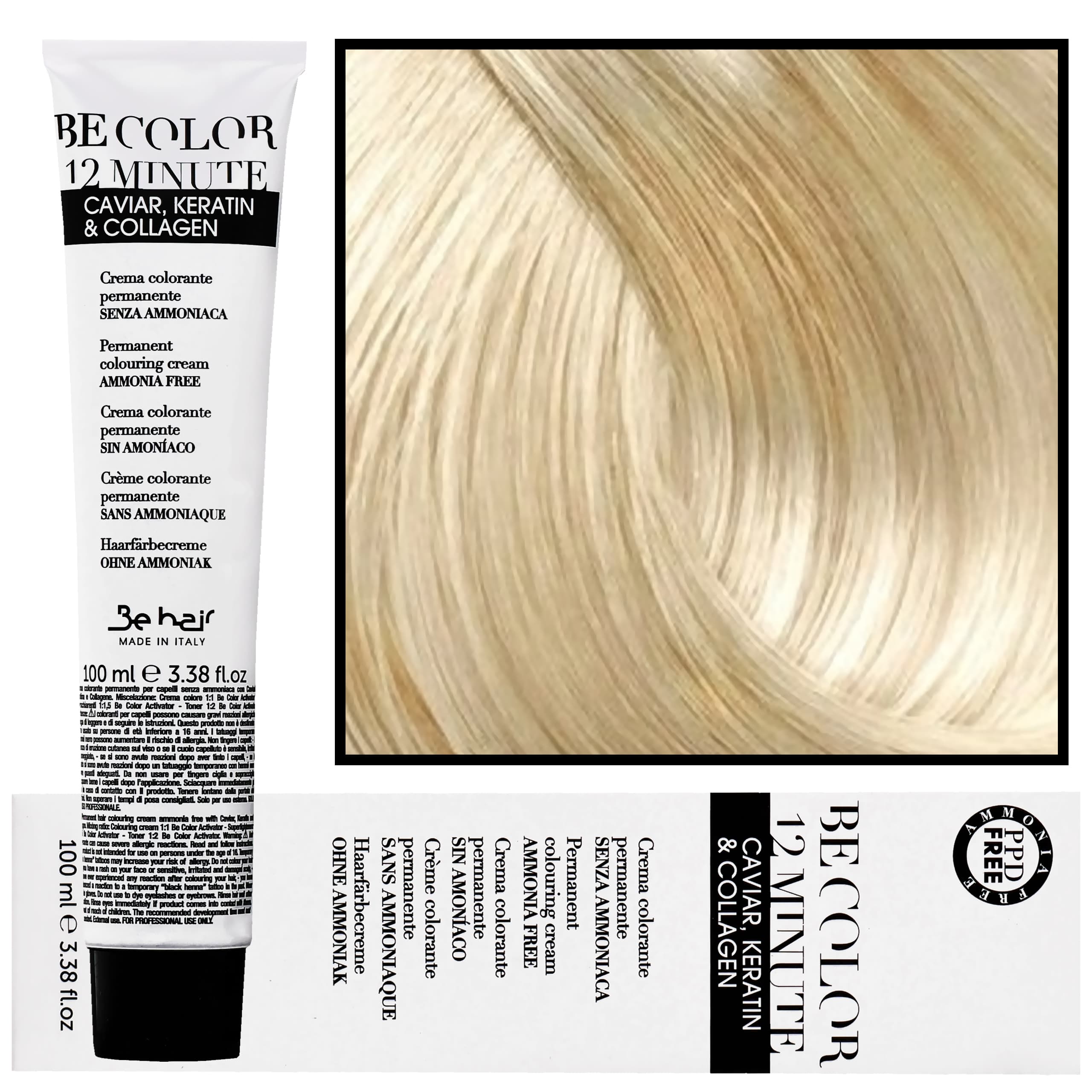 Be Color 12 minute - farba do włosów bez amoniaku, 10,0 | Bardzo Jasny Blond Extra