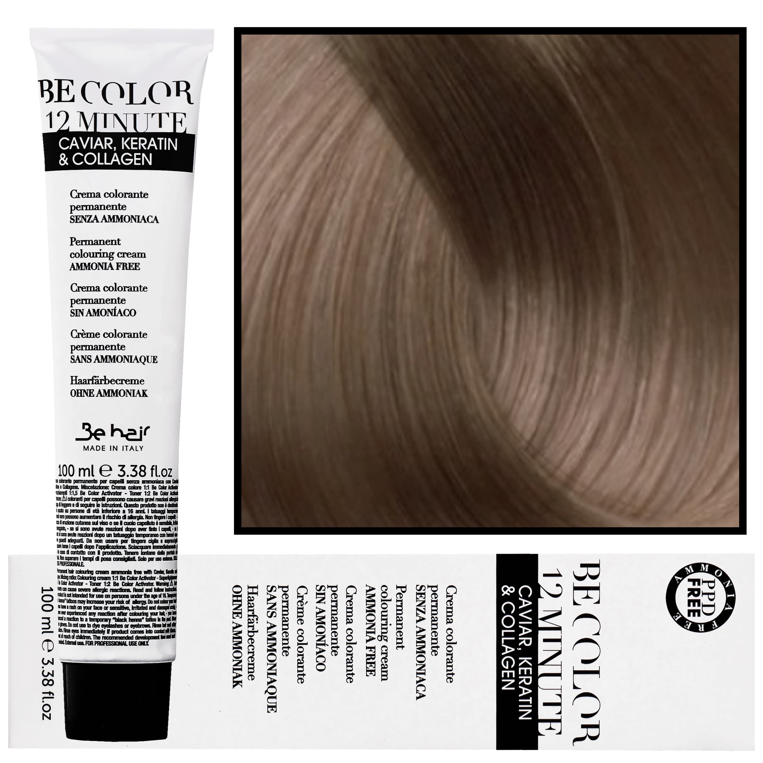 Be Color 12 minute - farba do włosów bez amoniaku, 6,7 | Ciemny Blond Brązowy