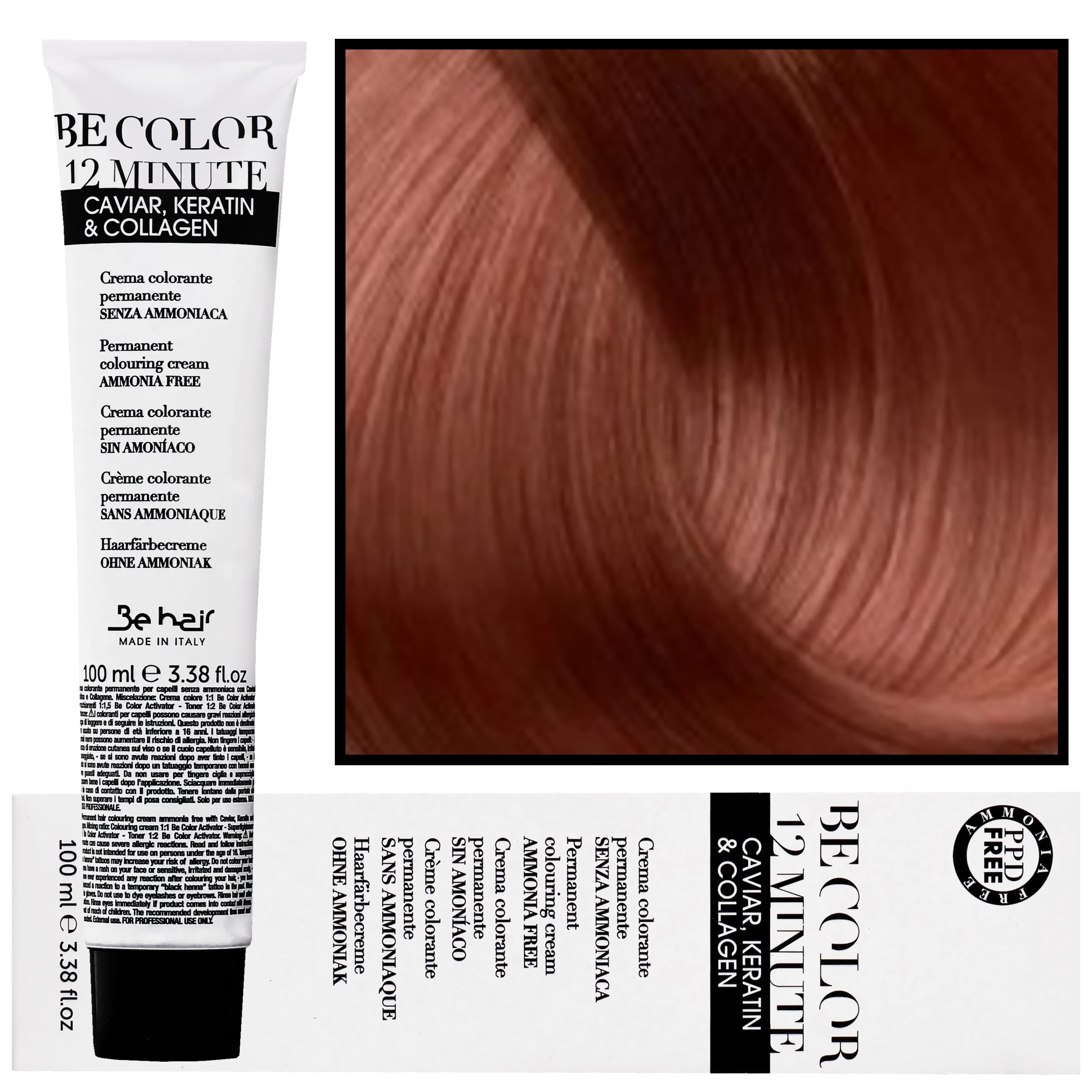 Be Color 12 minute - farba do włosów bez amoniaku, 6,4 | Ciemny Blond Miedziany