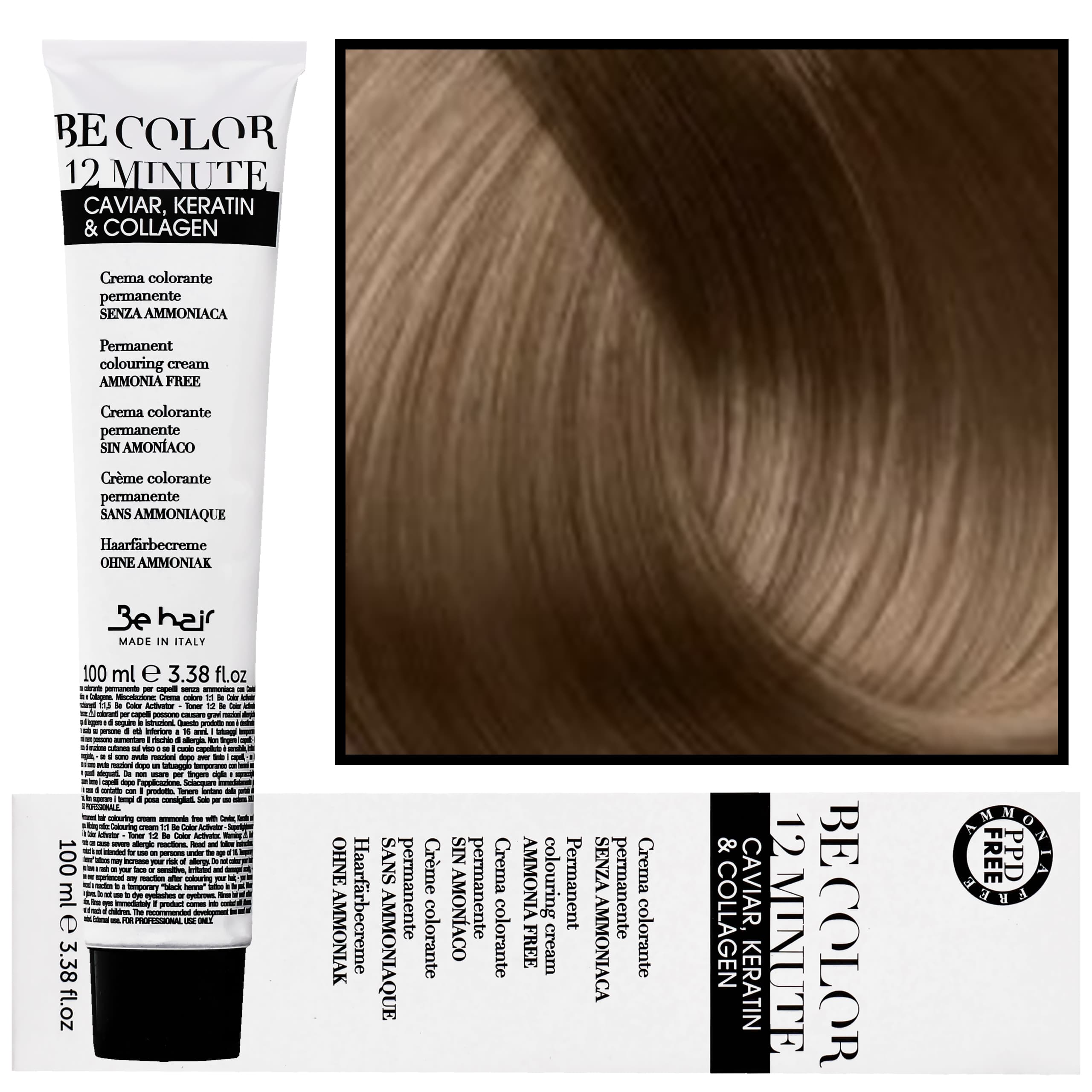Be Color 12 minute - farba do włosów bez amoniaku, 6,3 | Ciemny Blond Złoty