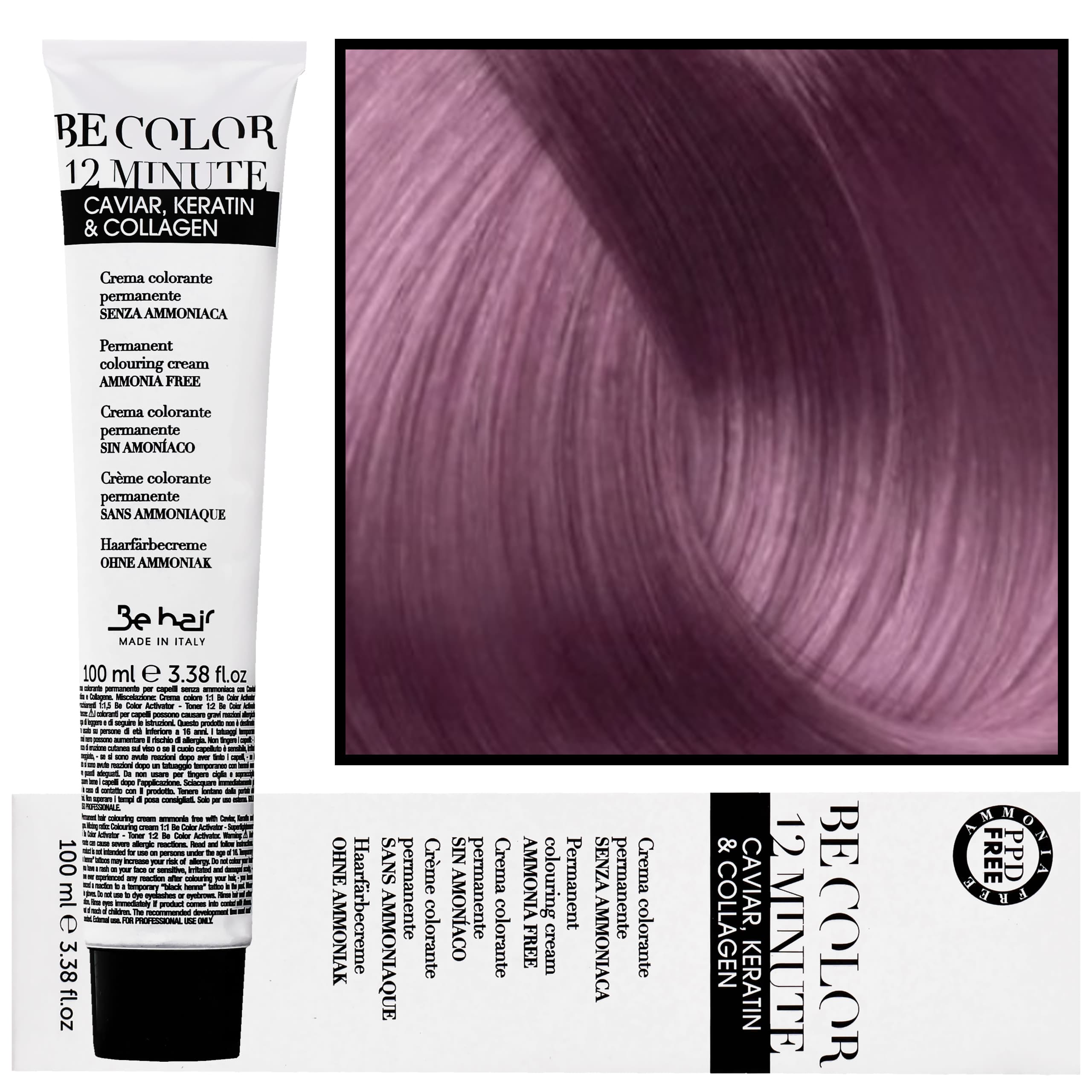 Be Color 12 minute - farba do włosów bez amoniaku, 6,2 | Ciemny Blond Fioletowy