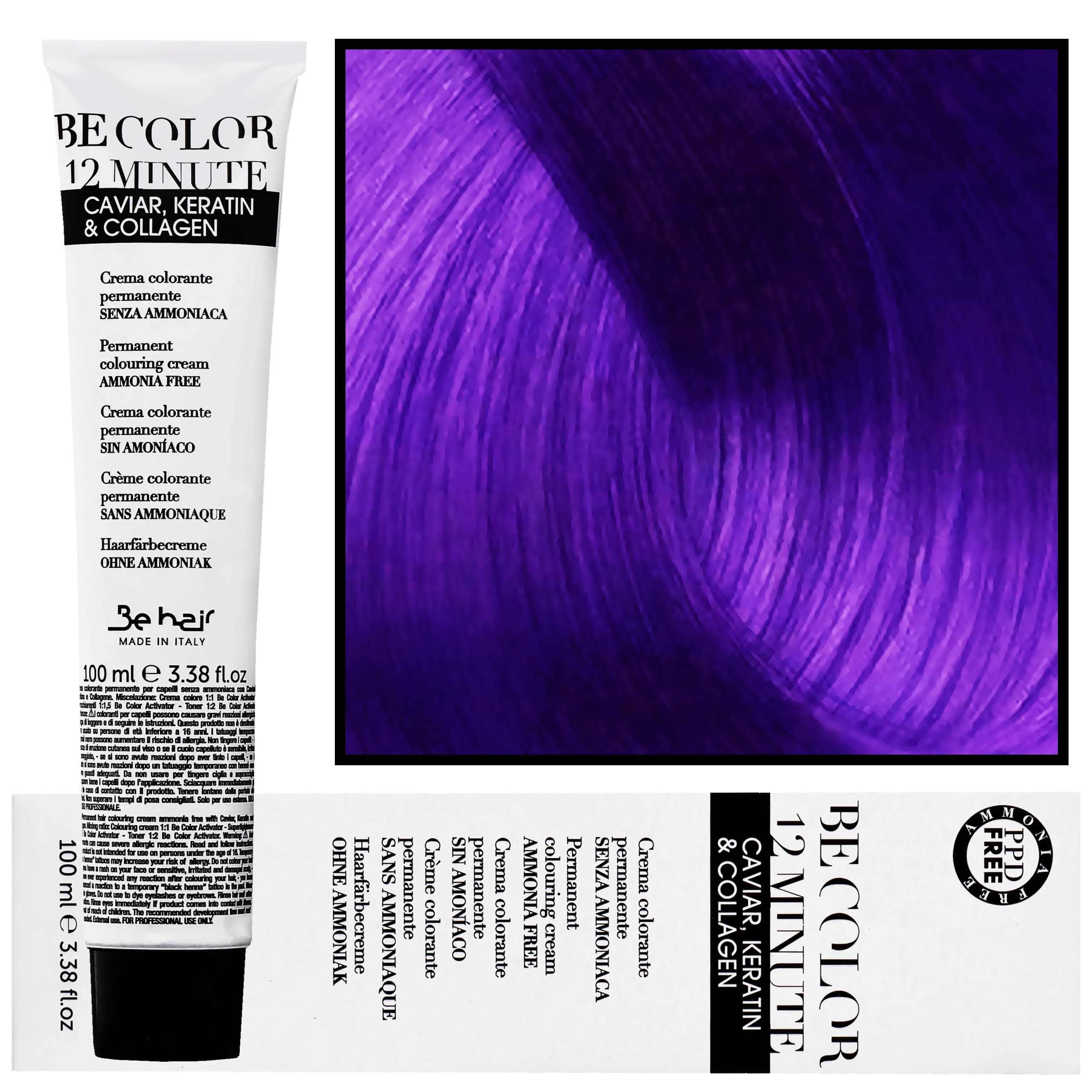 Be Color 12 minute - farba do włosów bez amoniaku, Violet | Fioletowy