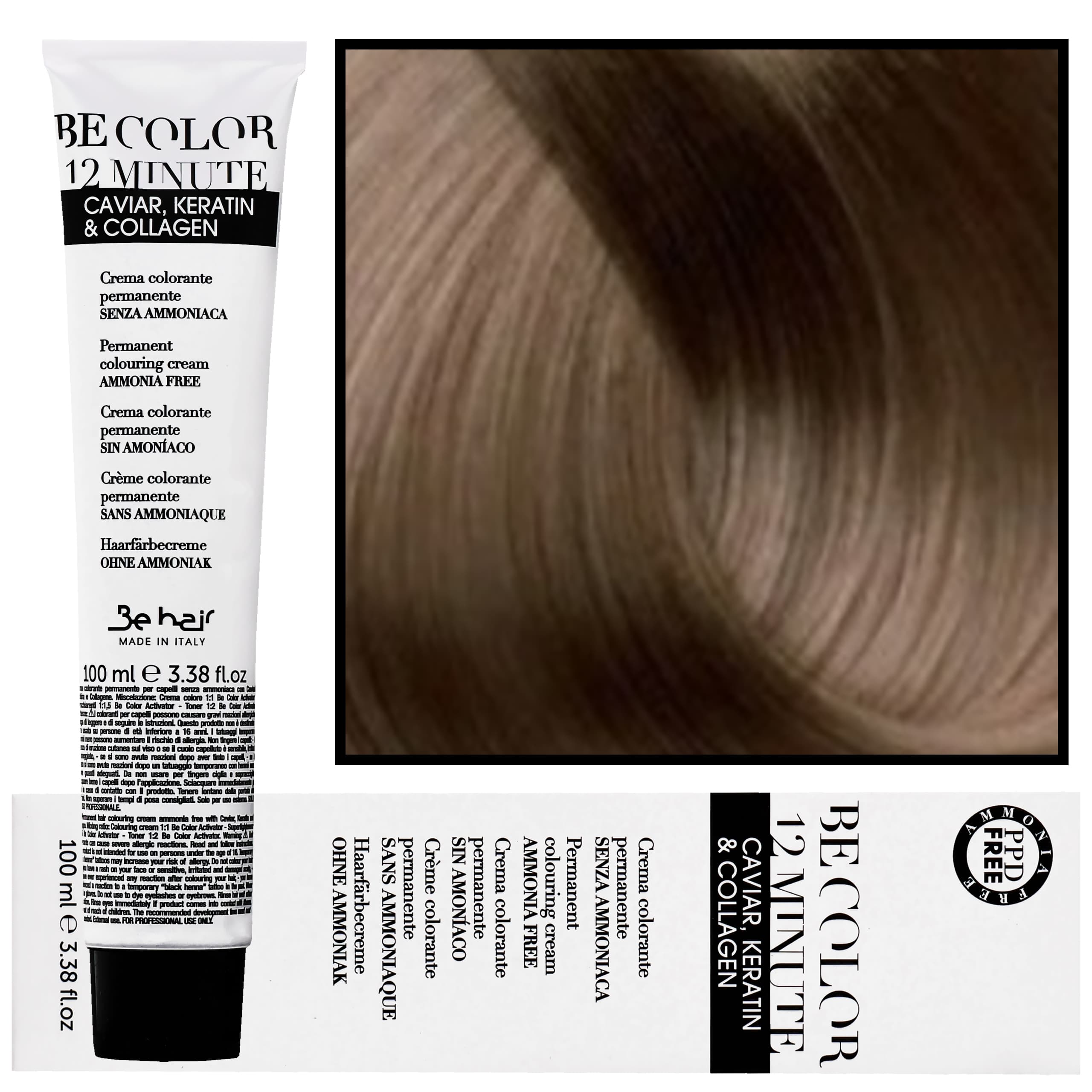 Be Color 12 minute - farba do włosów bez amoniaku, 6,0 | Ciemny Blond