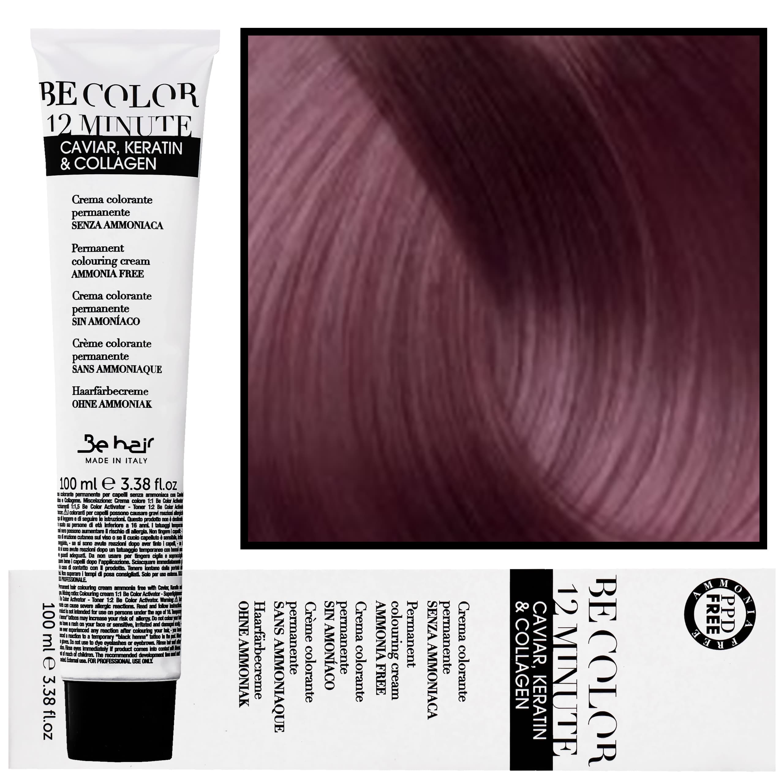 Be Color 12 minute - farba do włosów bez amoniaku, 5,6 | Jasny Kasztanowy Czerwony