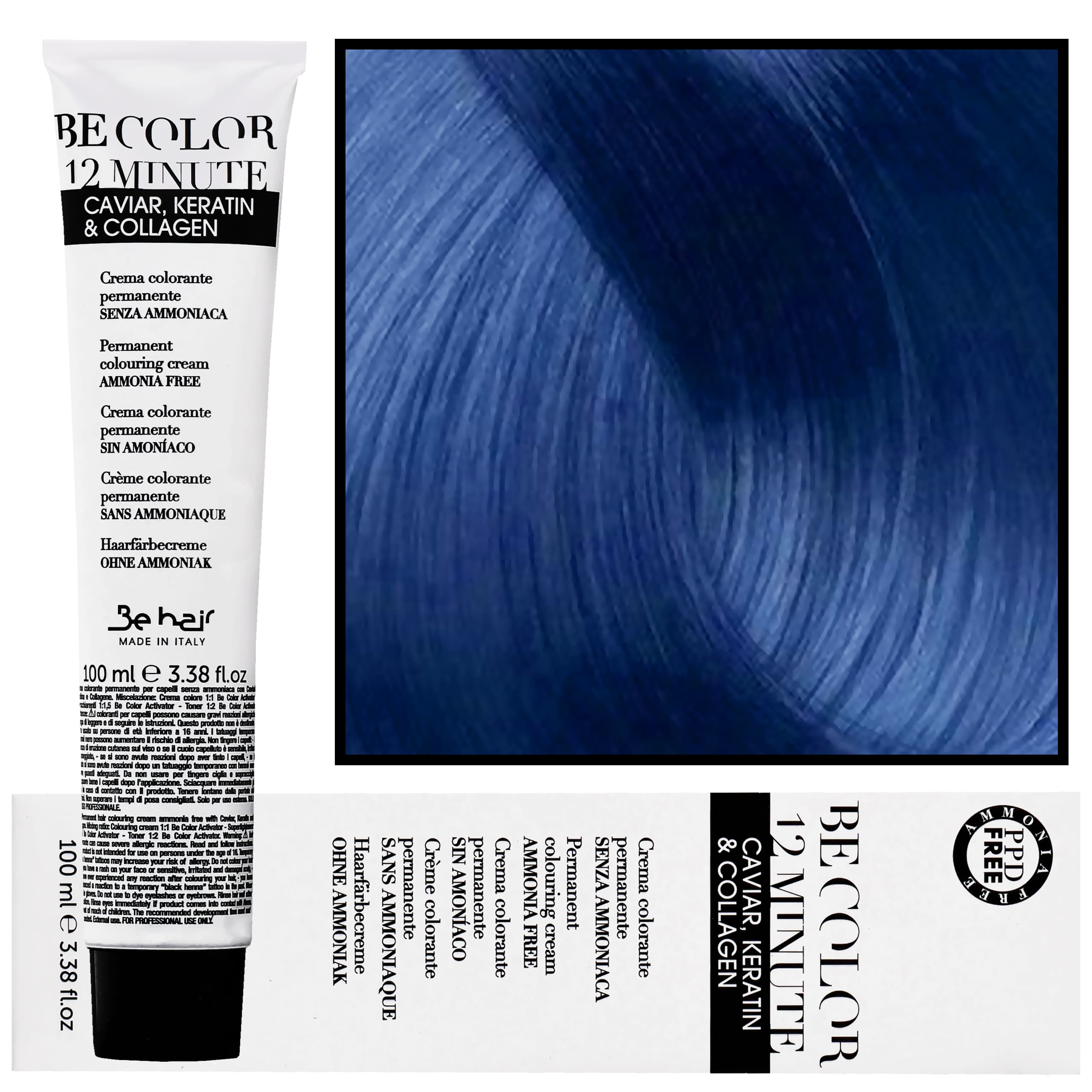Be Color 12 minute - farba do włosów bez amoniaku, Blue | Niebieski