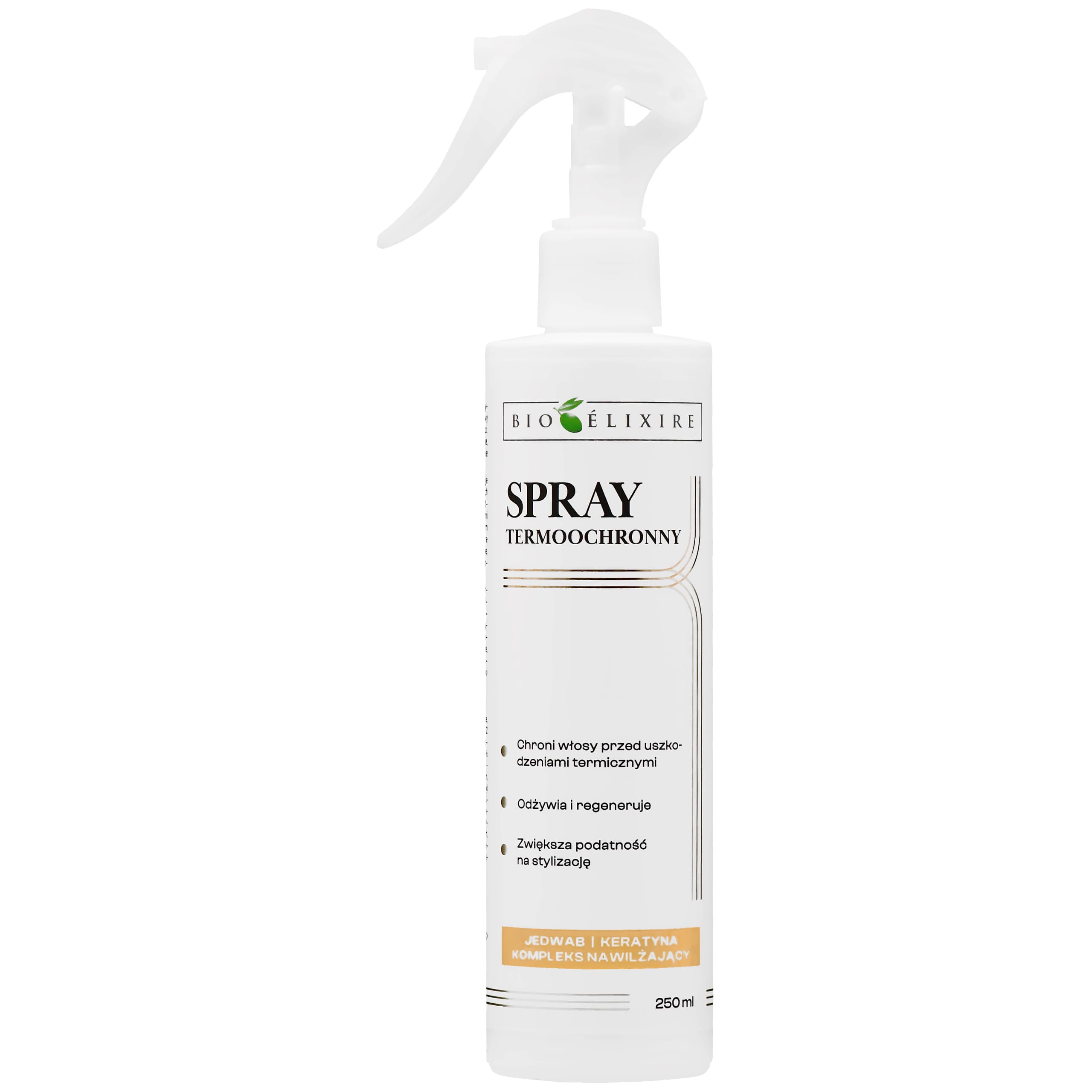 Spray termoochronny do włosów z keratyna i jedwabiem