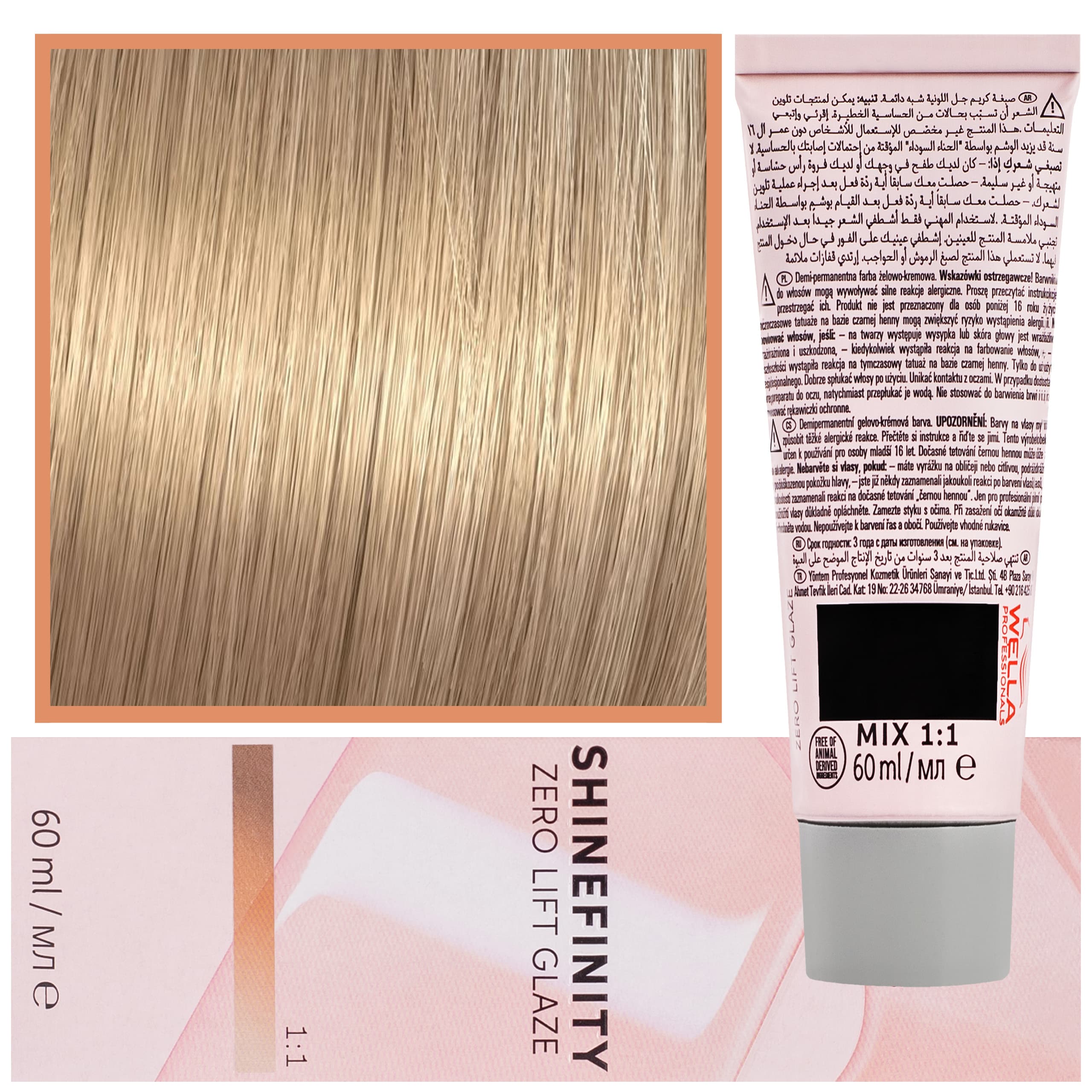 Shinefinity Zero Lift Glaze - profesjonalna farba do włosów, 07/3 | Średni Blond Złoty