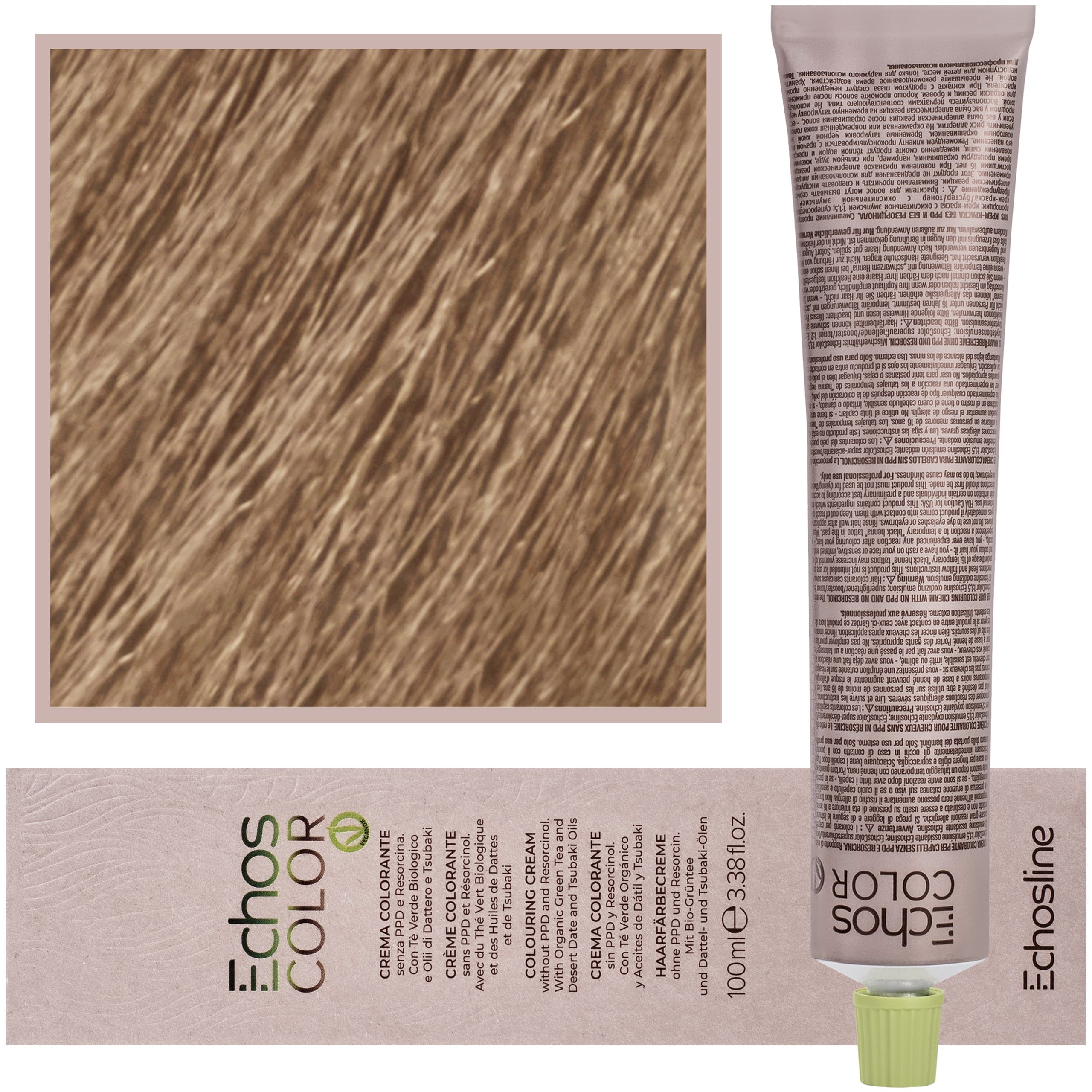 Echos Color Colouring Cream - wegańska farba do włosów, 9,13 | Bardzo Jasny Blond Naturalny Beżowy