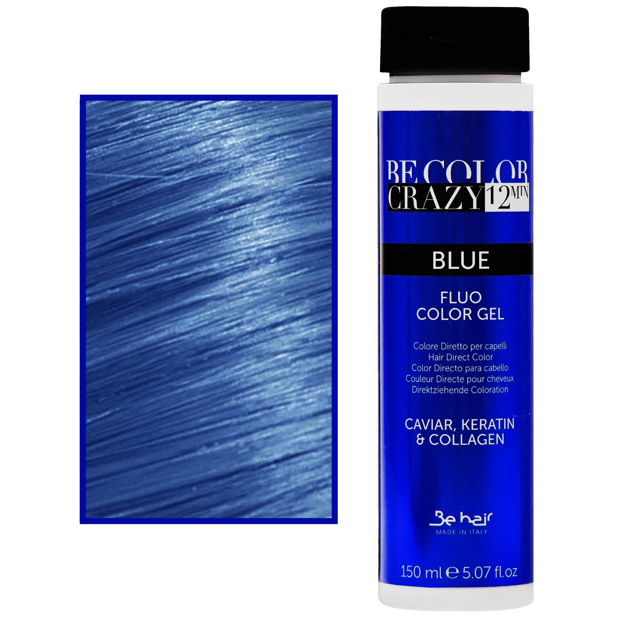 Be Color Crazy – toner do włosów w żelu z keratyną, bez amoniaku, Blue | Niebieski