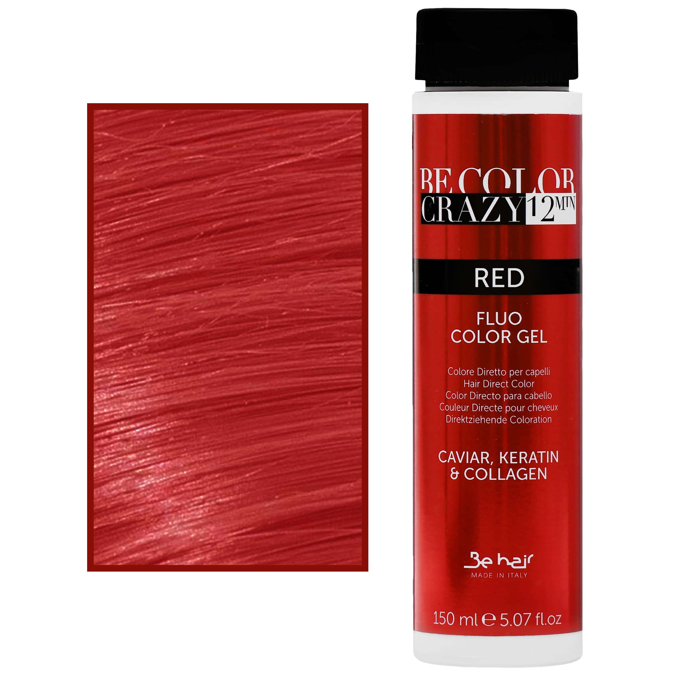 Be Color Crazy – toner do włosów w żelu z keratyną, bez amoniaku, Red | Czerwony