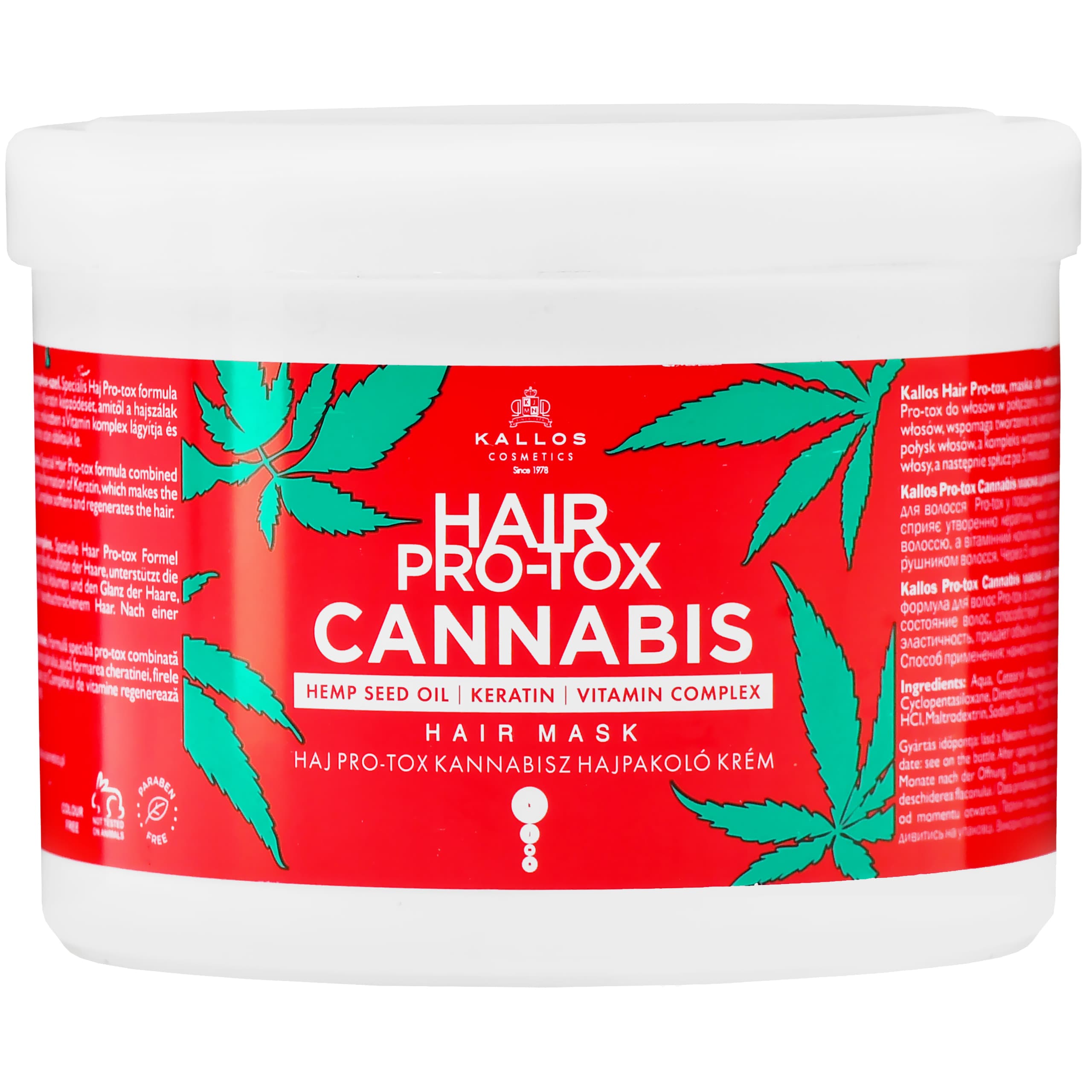 Pro-Tox Cannabis - regenerująca maska do włosów z keratyną i witaminami