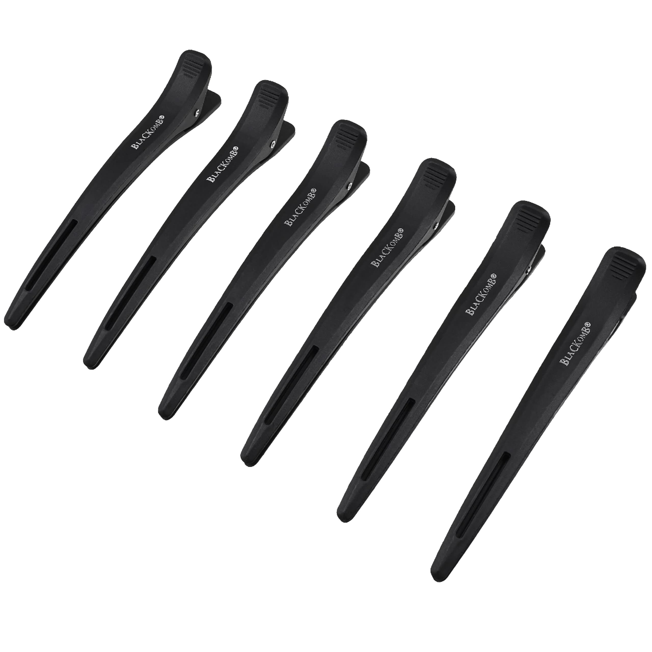 Blackomb Carbon Clips CK022 - karbonowe klipsy fryzjerskie do włosów 11,5cm, czarne