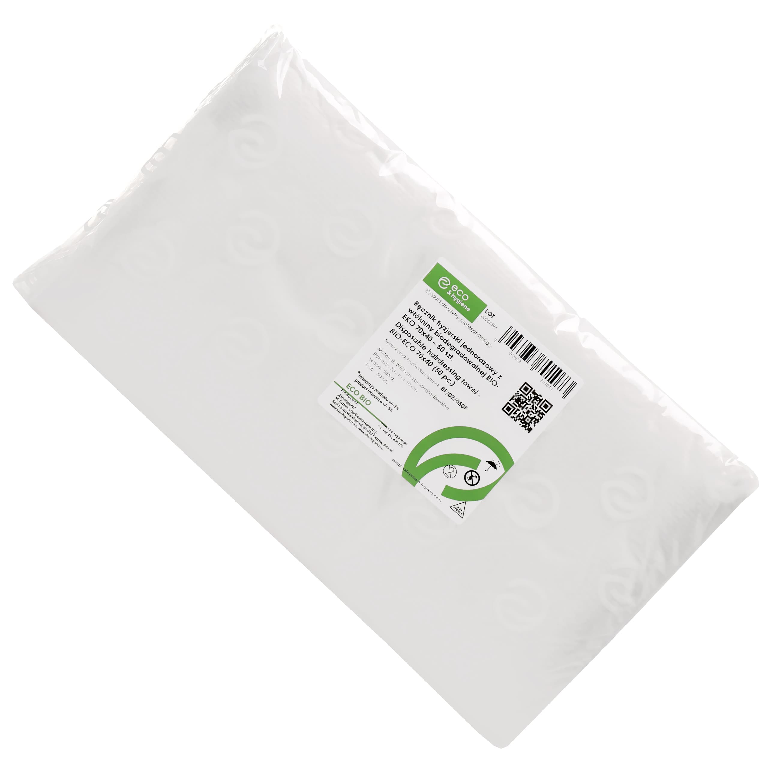 Biodegradowalne jednorazowe ręczniki z włókniny dla fryzjerów, 70cm