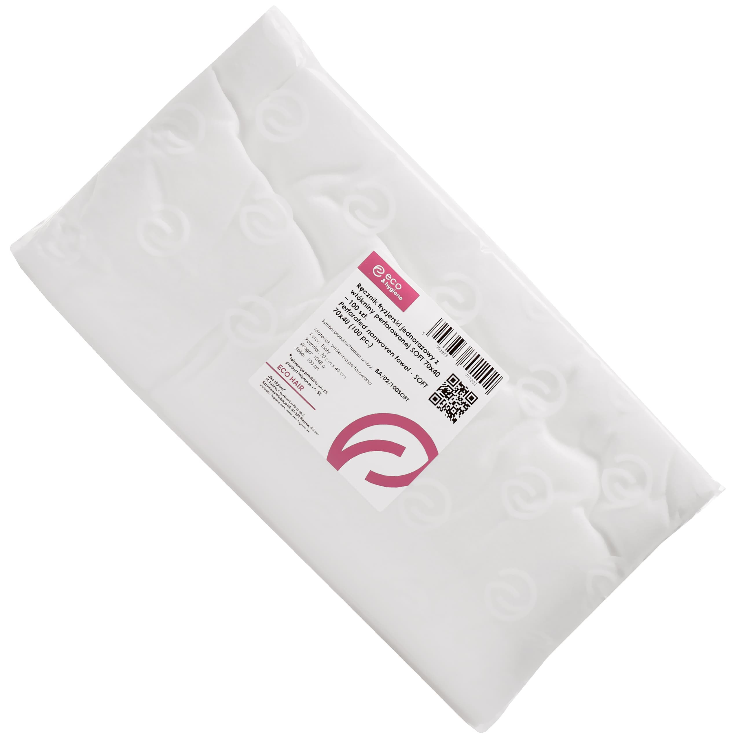 Higiena Jednorazowy ręcznik fryzjerski z włókniny perforowanej Soft 70x40cm