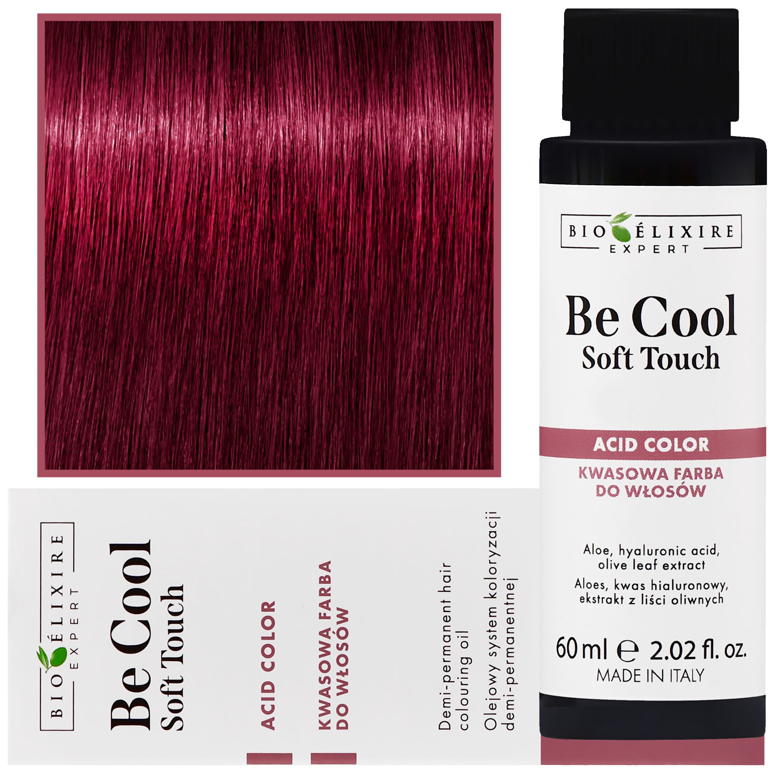 Be Cool Soft Touch - wegańska farba do włosów o kwasowej formule, 6.66 | Ciemny Intensywny Czerwony Blond